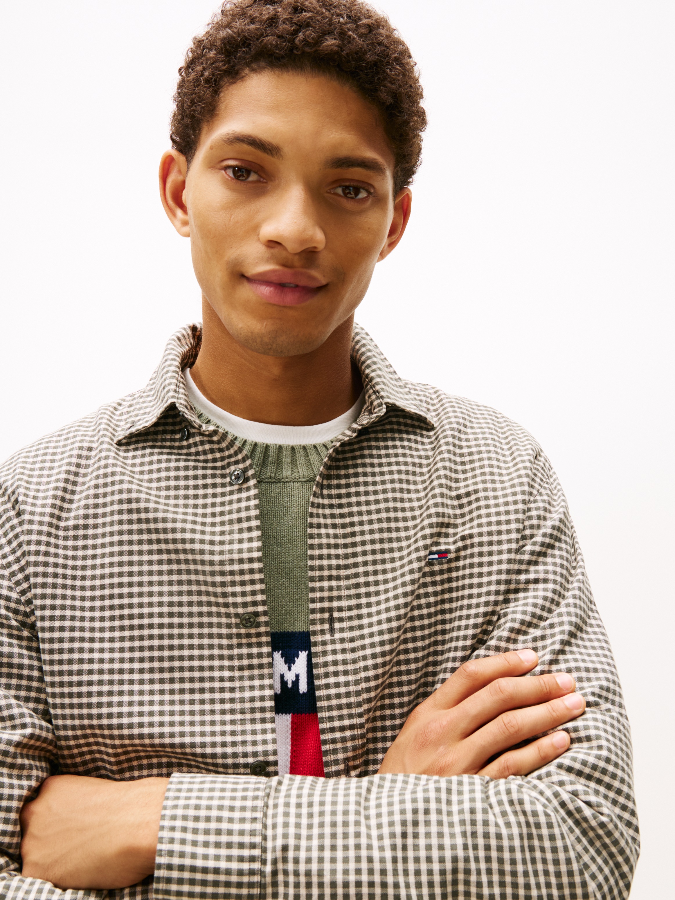 Tommy Jeans Langarmhemd »TJM OXFORD CHECK«, regular fit, Karohemd, Button-down-Kragen