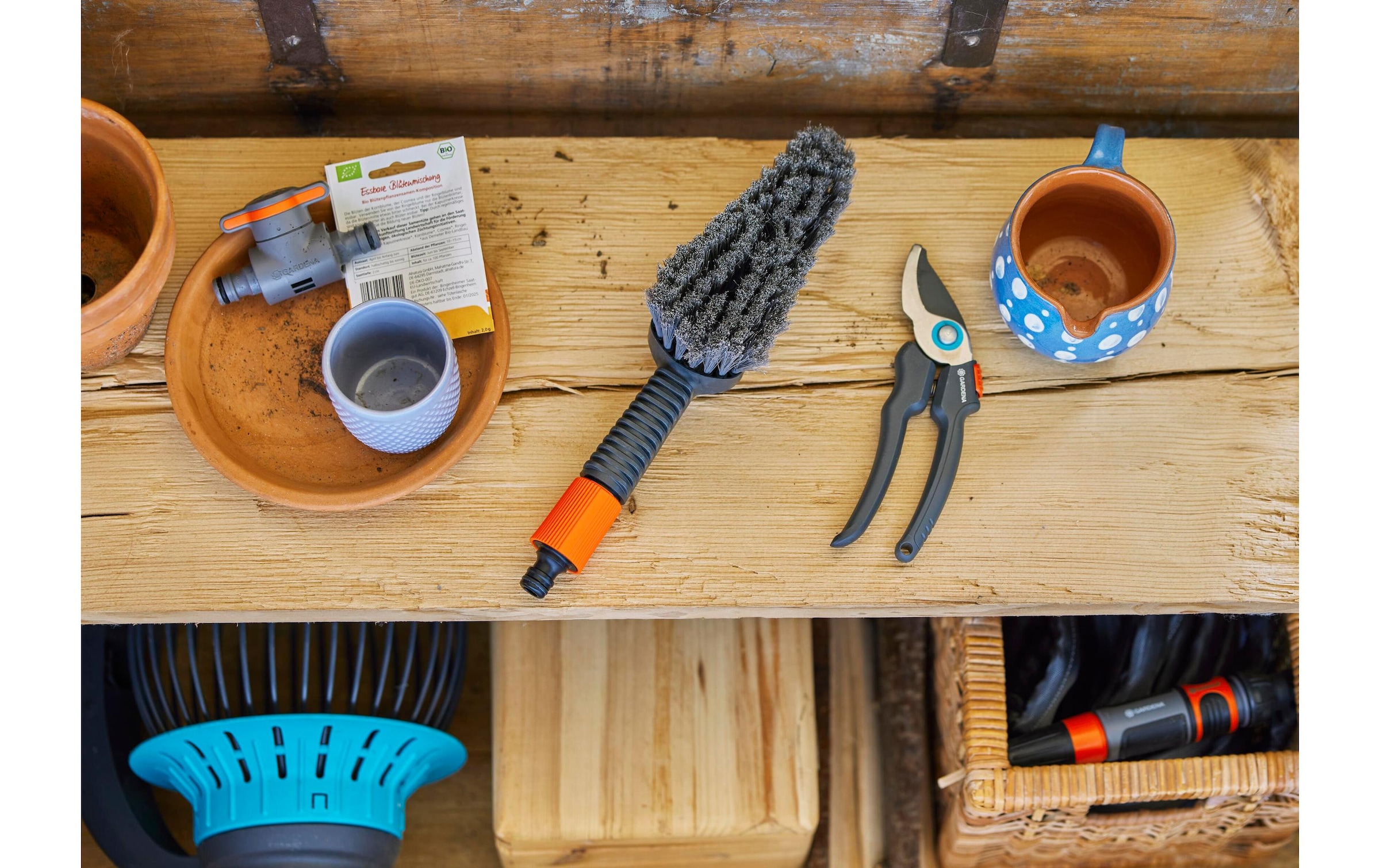 GARDENA Gartenpflege-Set »Handbürste S soft«