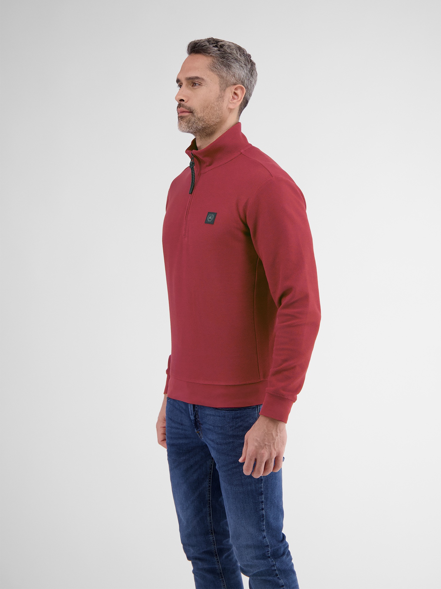 LERROS Sweatshirt »Troyer-Sweatshirt in Strukturqualität«
