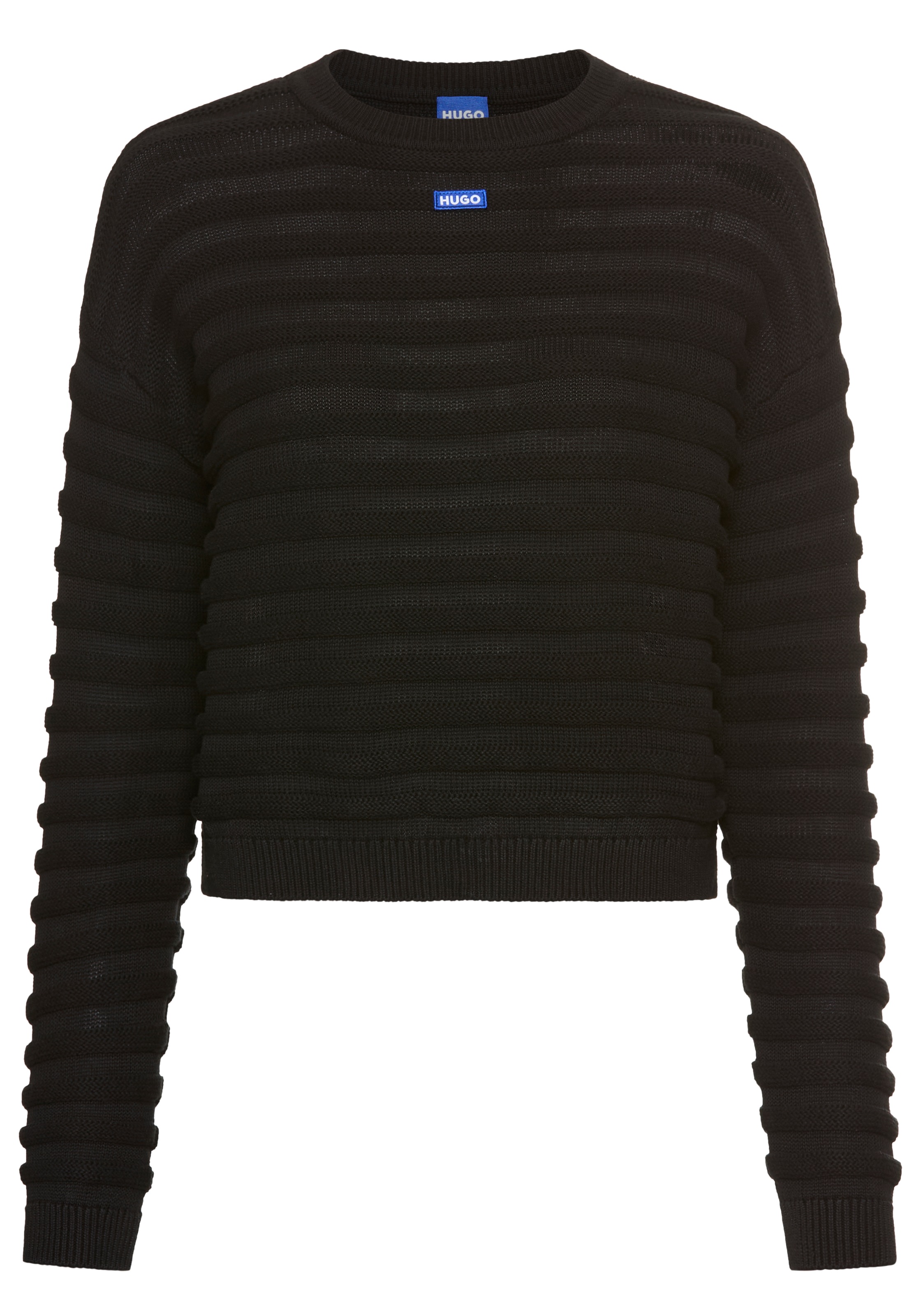 HUGO Blue Strickpullover »Slummya«, mit dezenter Streifenstruktur