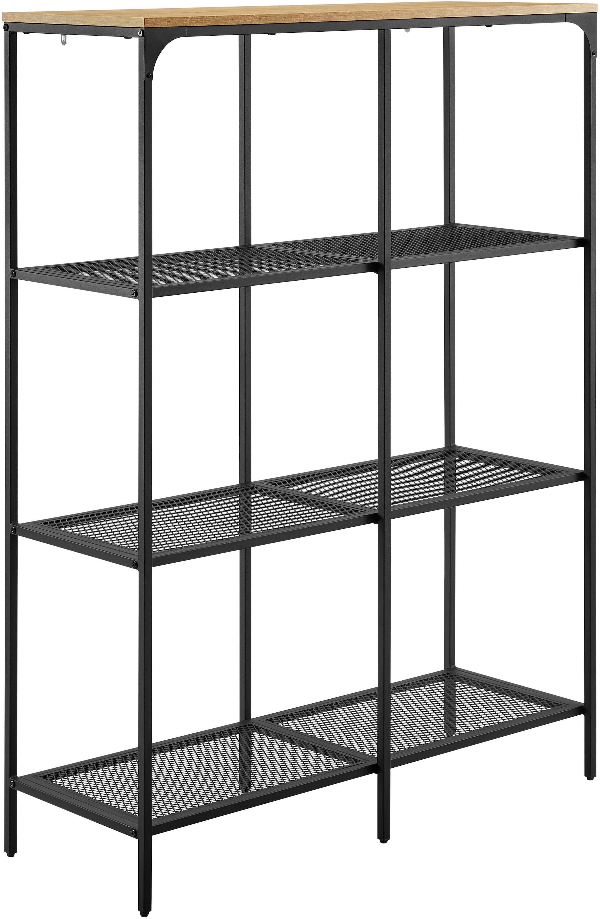 GOODproduct Mehrzweckregal »Amance« natürliche ABS-Kanten, robustes Metallgestell, Höhe 136 cm