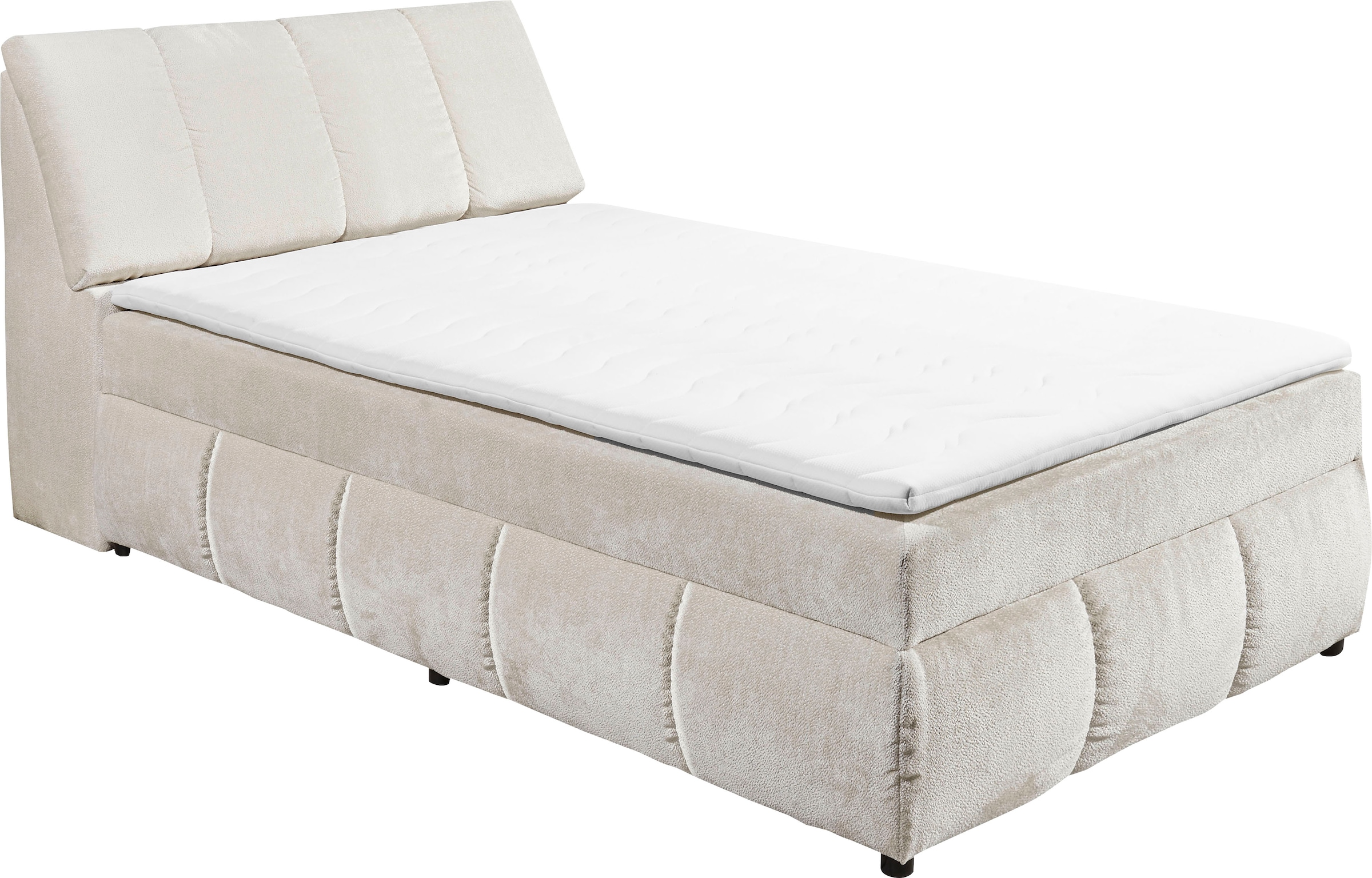 ED EXCITING DESIGN Boxbett »Valencia« inkl. Bettkasten und Stauraum im Kopfteil