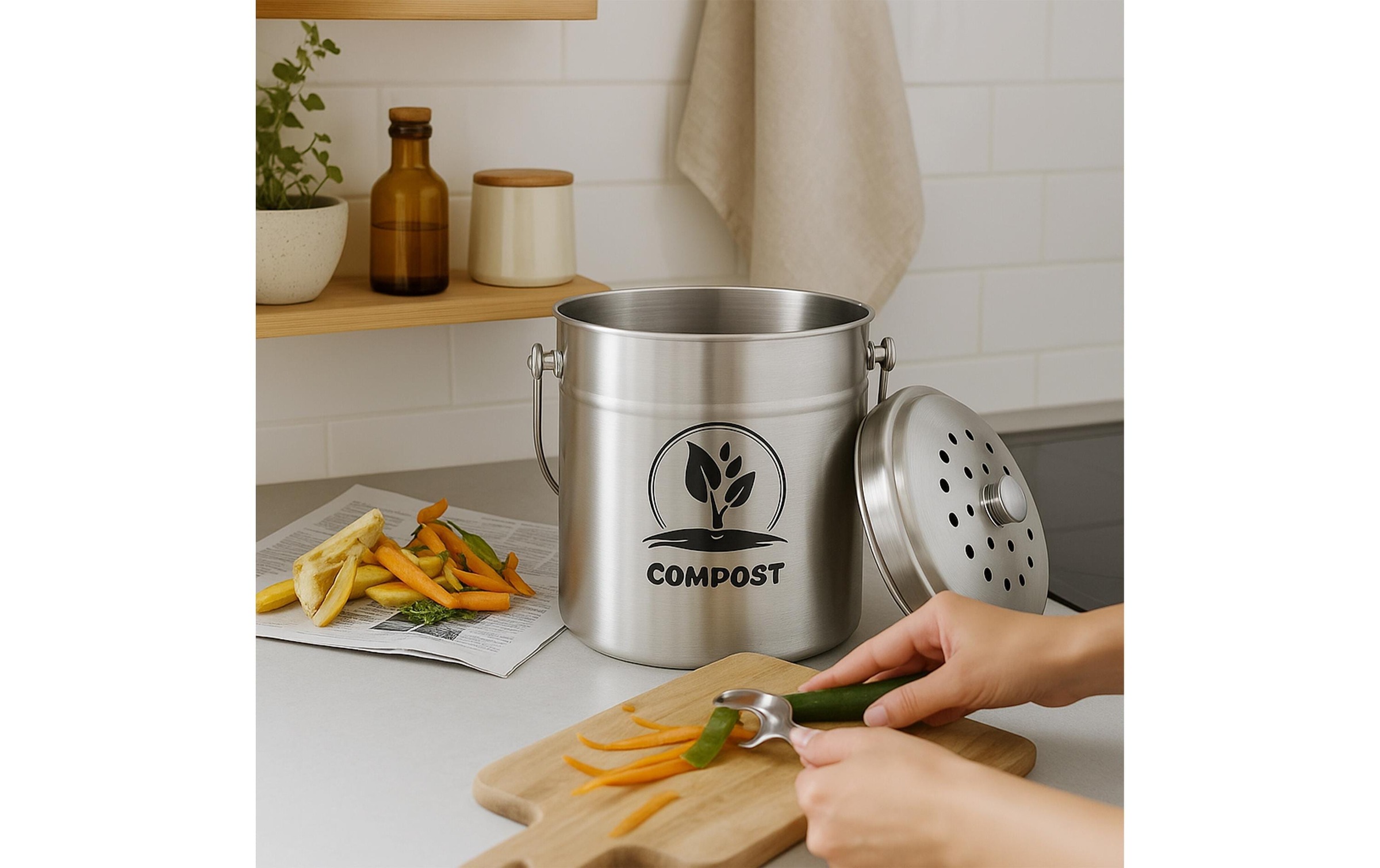 relaxdays Biomülleimer »mit Geruchsfilter 5 l«