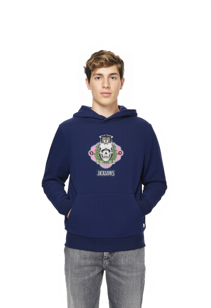 Jack & Jones Junior Kapuzensweatshirt »JORSKULL NATURE SWEAT HOOD SN JNR«
