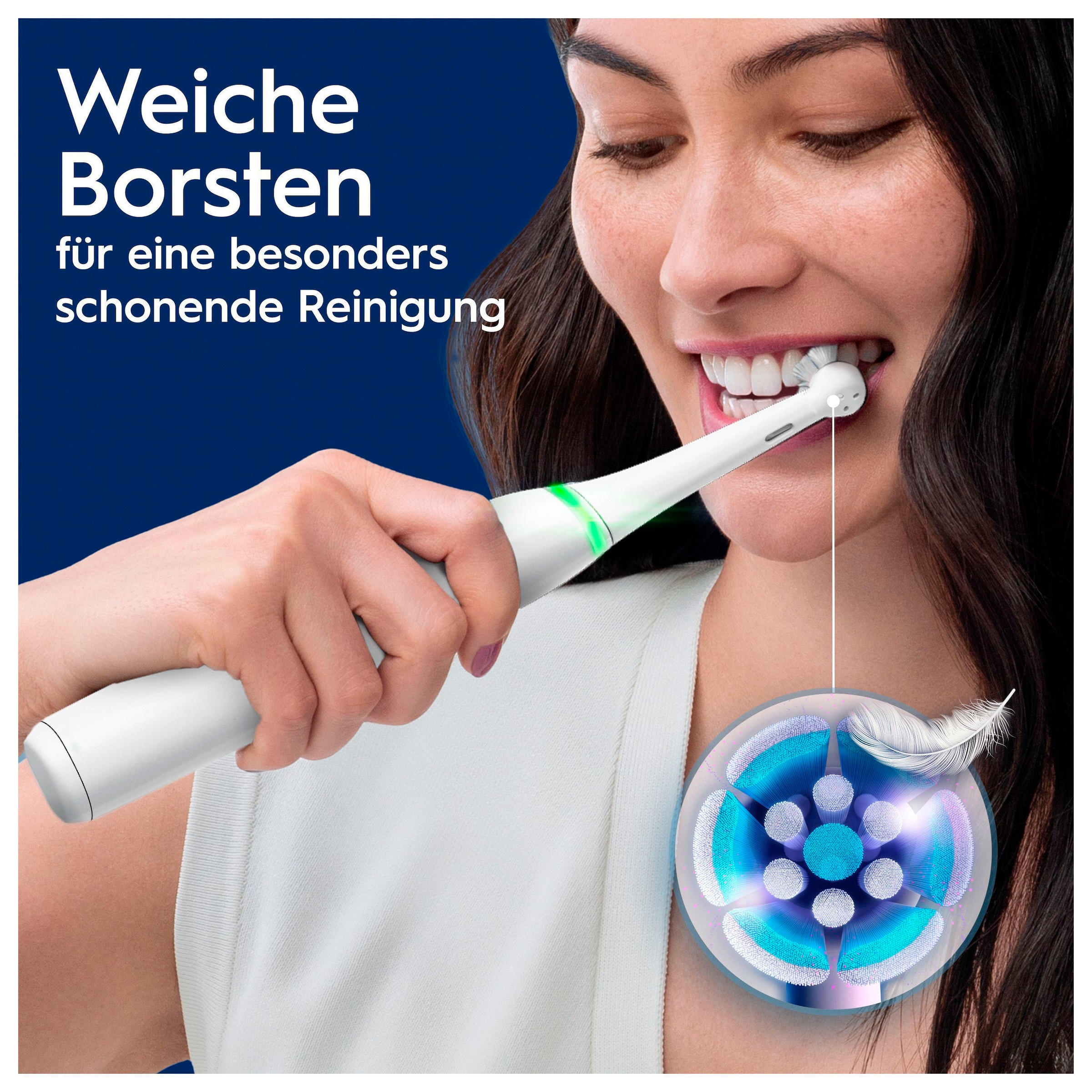 Oral-B Brosse à dents électrique »iO 8« 2 cuis Aufsteckbürsten avec technologie magnétique, 6 modes de nettoyage, écran couleur & étui de voyage