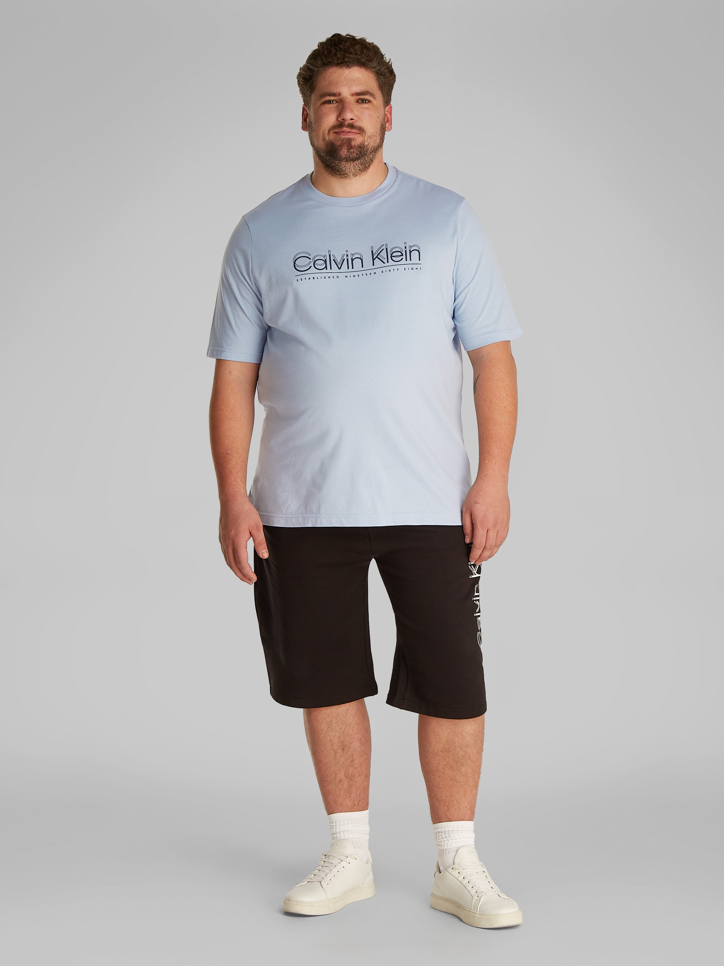 Calvin Klein Big&Tall T-Shirt »BT_CP-DOUBLE LOGO T-SHIRT«, in grossen Grössen