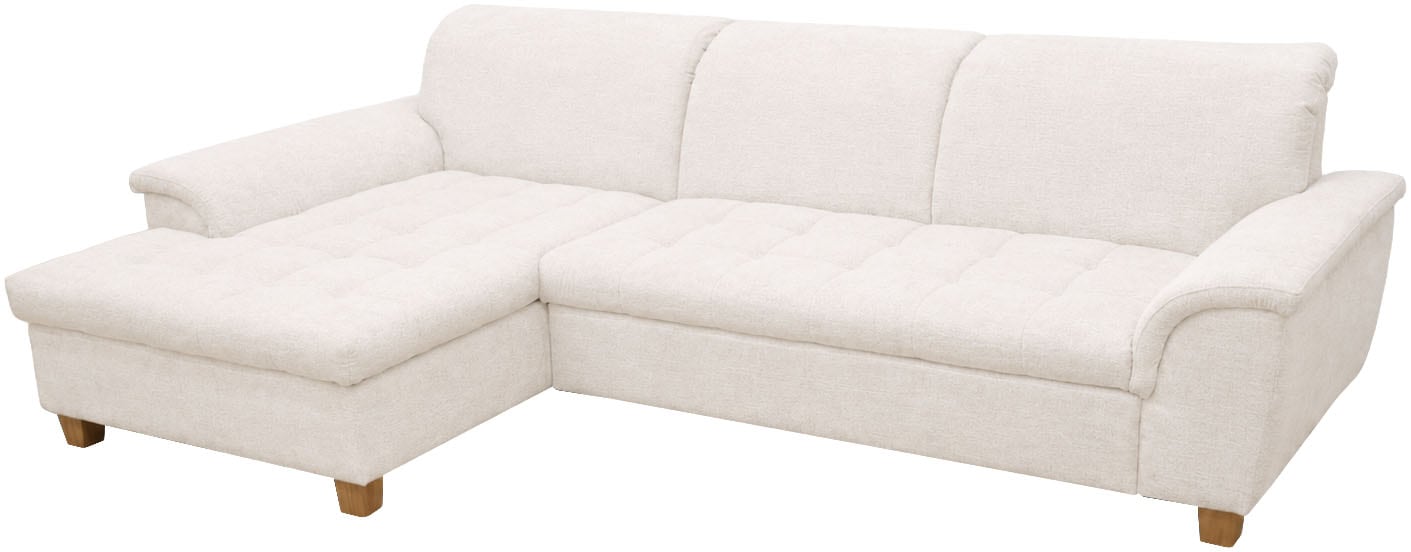 GOODproduct Ecksofa »Egedal 279 x 162 cm, auch mit Schlaffunktion & Bettkasten, Holzfüsse« L-Form, aus pflegeleichtem Luxus-Microfaser
