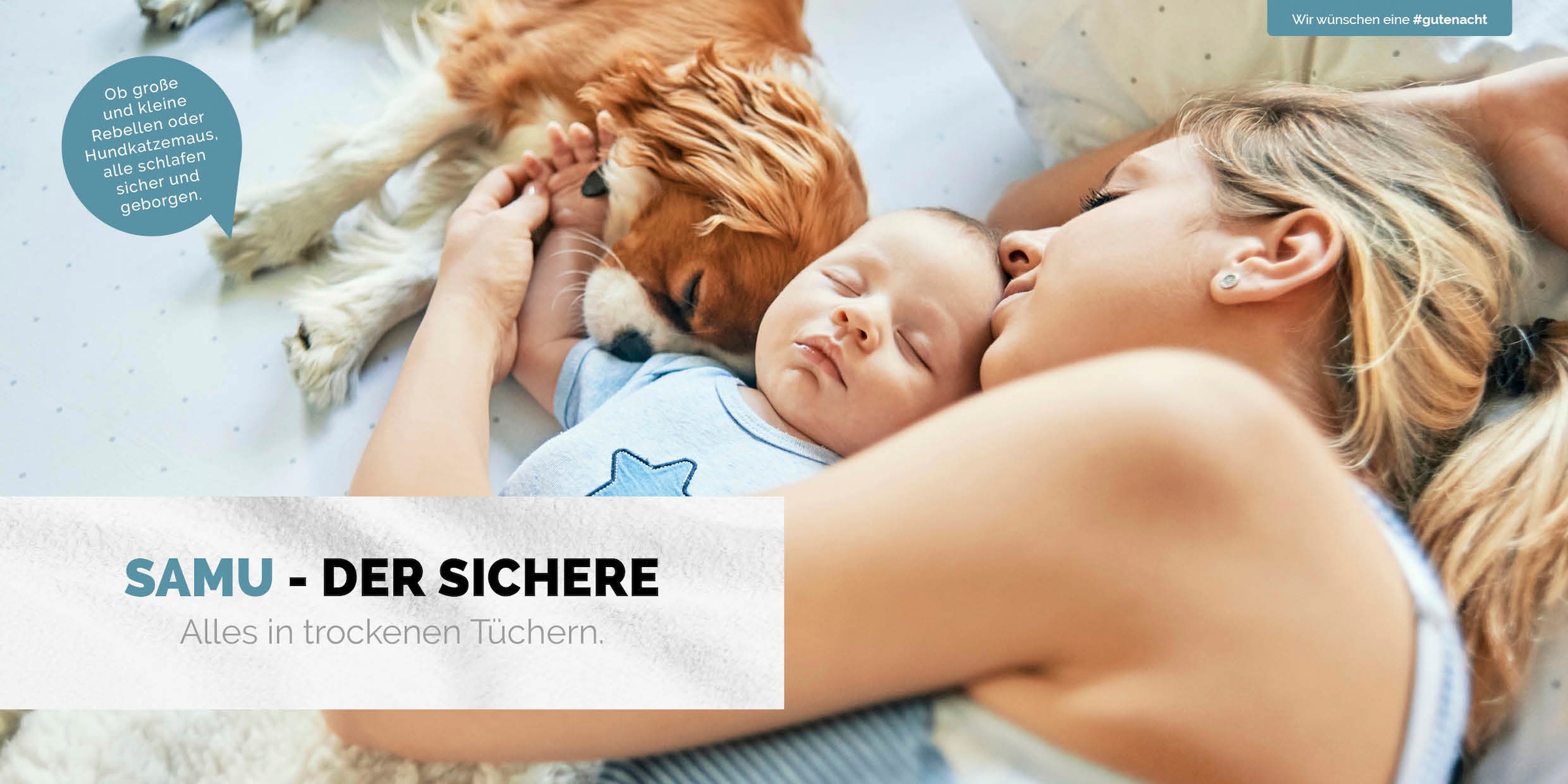 Primera Spannbettlaken »"Samu - Der Sichere"«, FAMILIENHELD mit wasserundurchlässiger PU-Membran, ab Grösse 100x200 cm