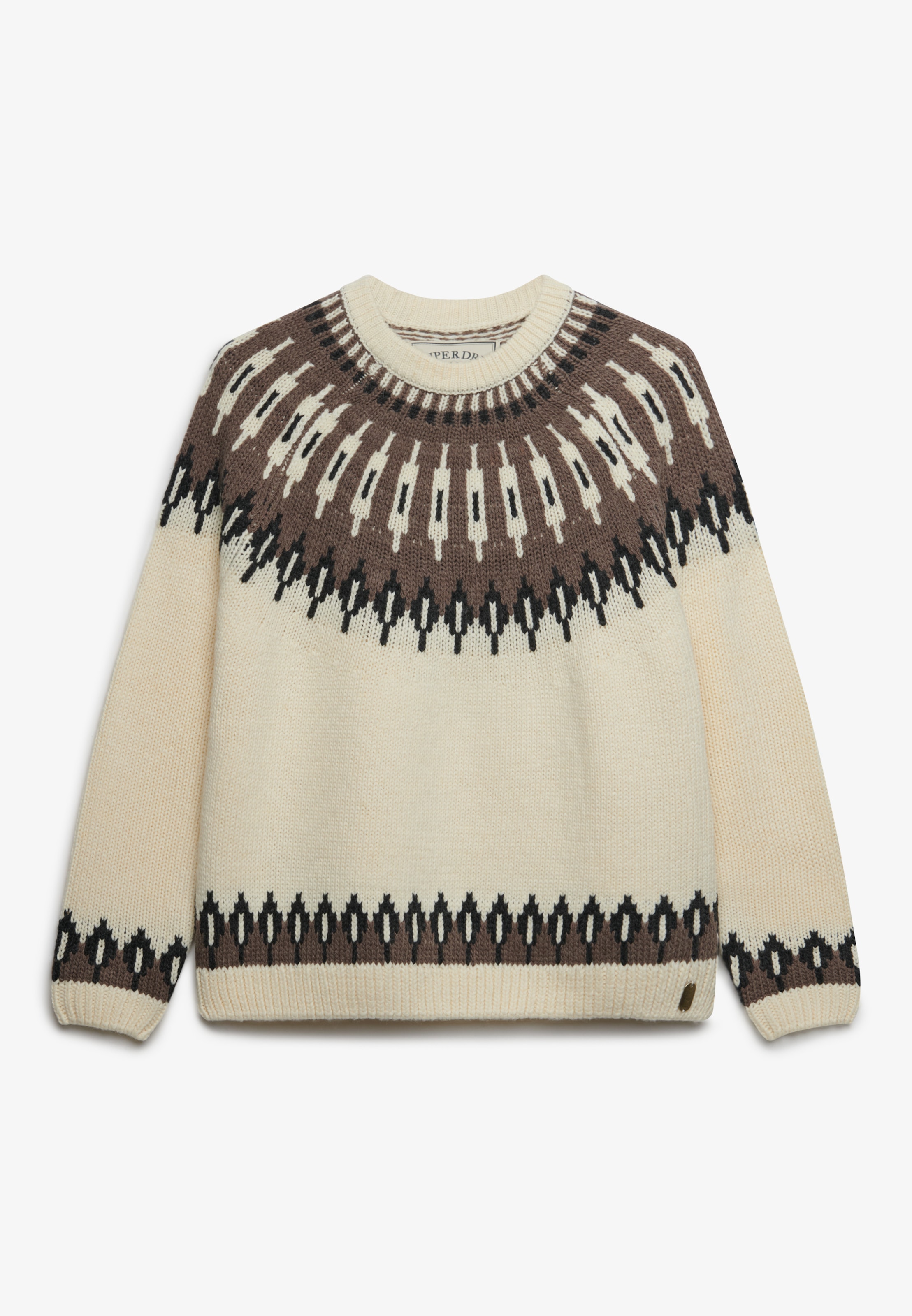 Image of Superdry Strickpullover "CREW NECK JUMPER" Materialmix, loose fit, hochwertig mit Woll-Anteil