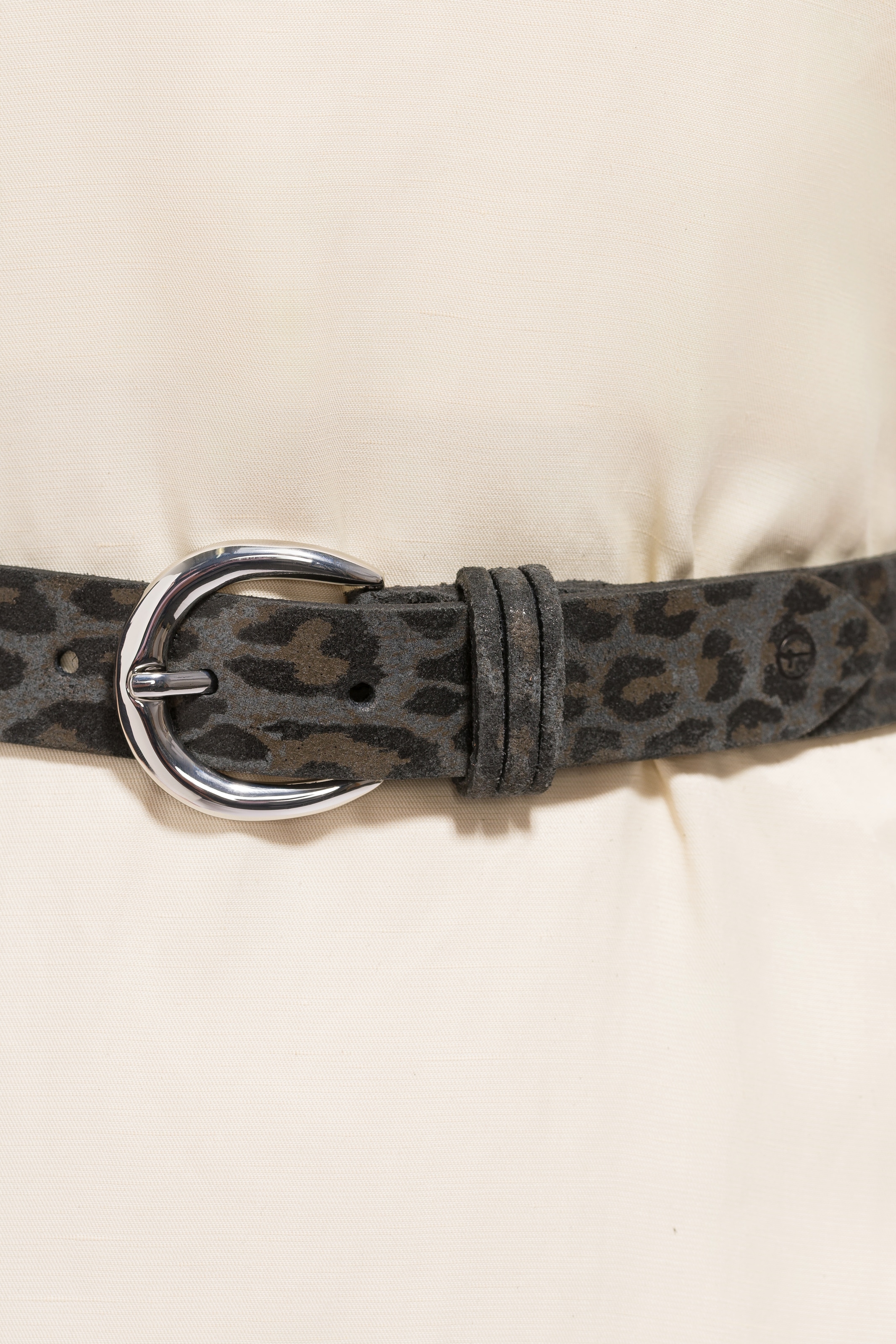 Tamaris Ledergürtel »"Debora Silver"« Animal-Design, Used Look, 3 cm breit