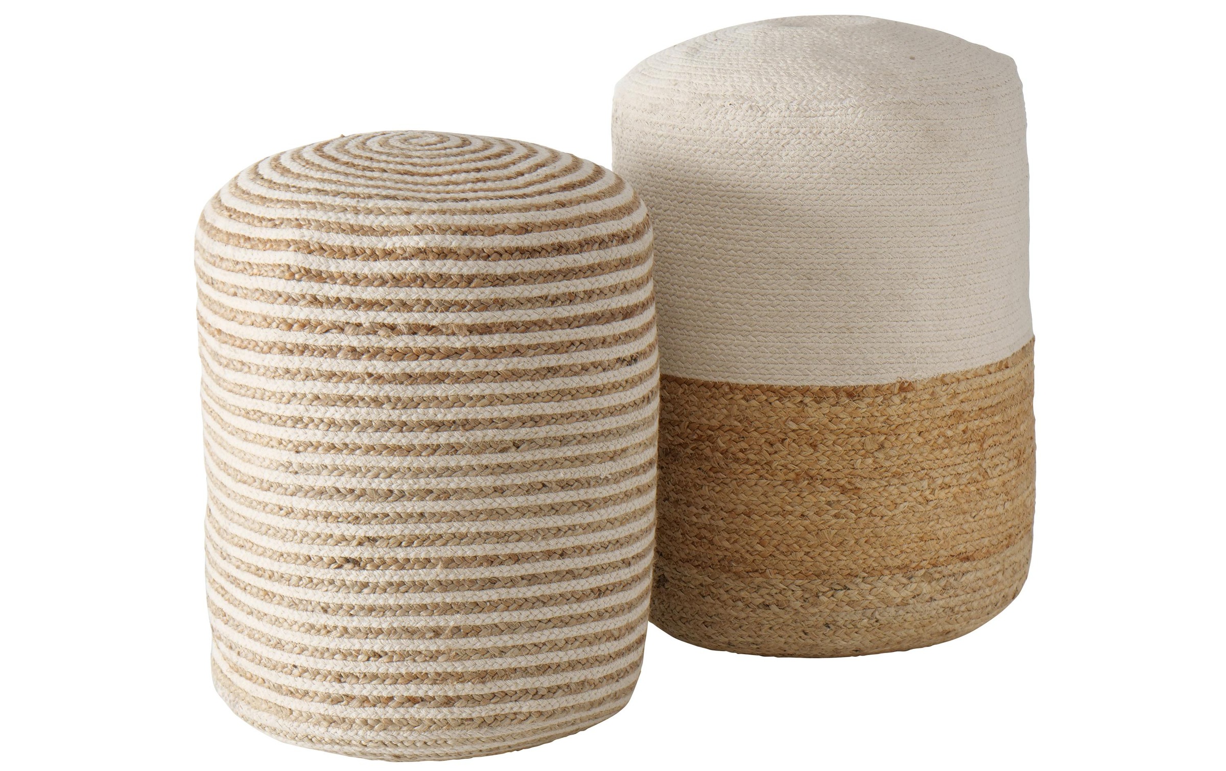 Image of BOLTZE Pouf »Lurje Baumwolle, Beige/Braun« bei Ackermann Versand Schweiz