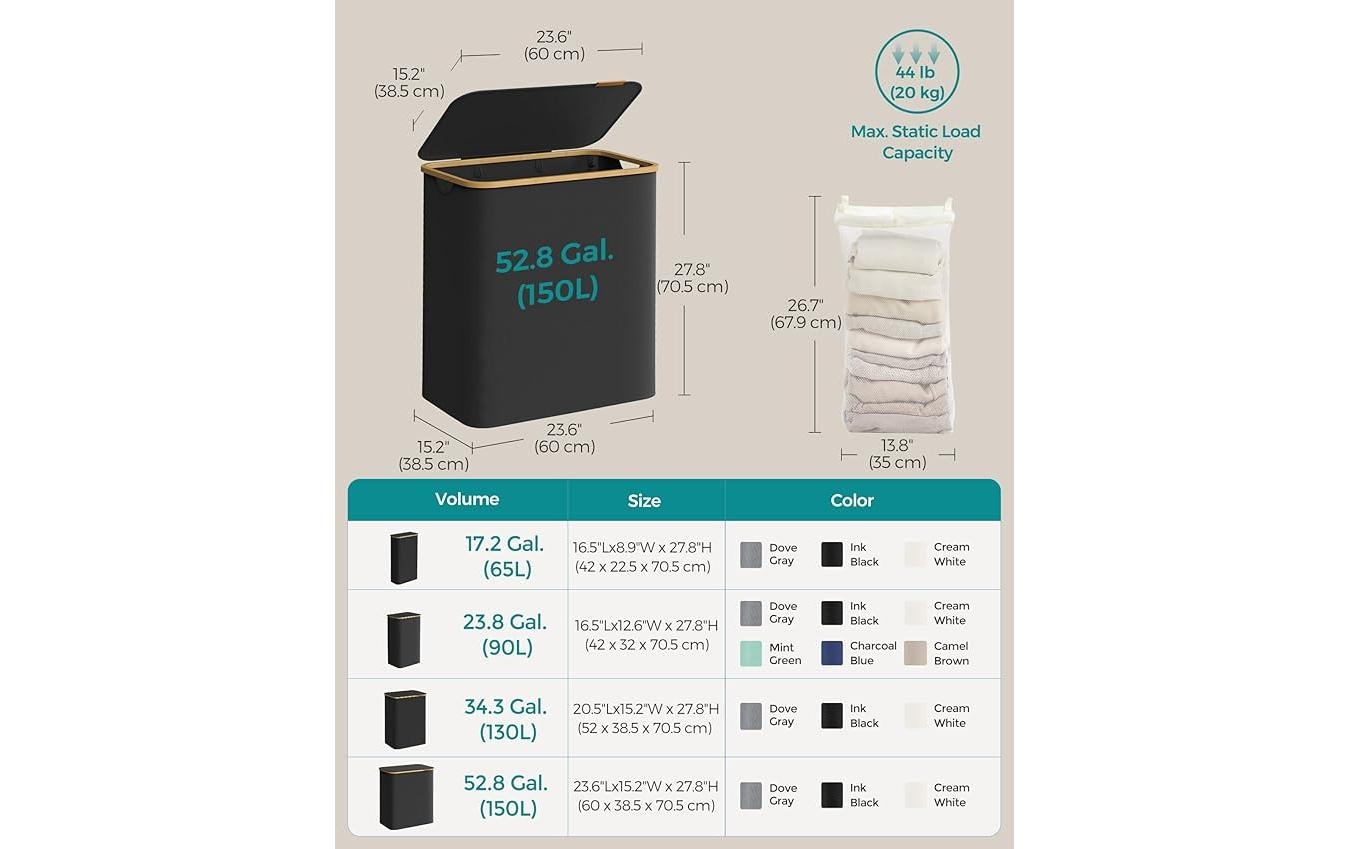 SONGMICS Wäschekorb »150 l«