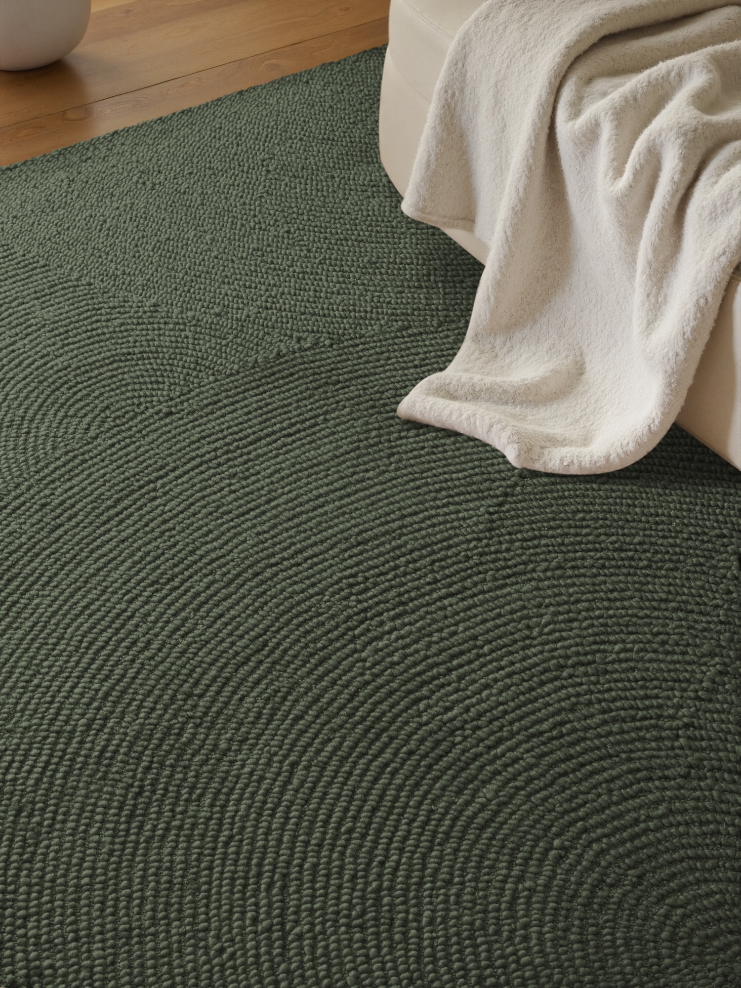 HANSE Home Wollteppich »Calmio , auch als Läufer und in rund« rechteckig 18 mm Höhe Handgetuftet, Wolle, Natur, Wohnzimmer, Schlafzimmer, Skandi, Hygge