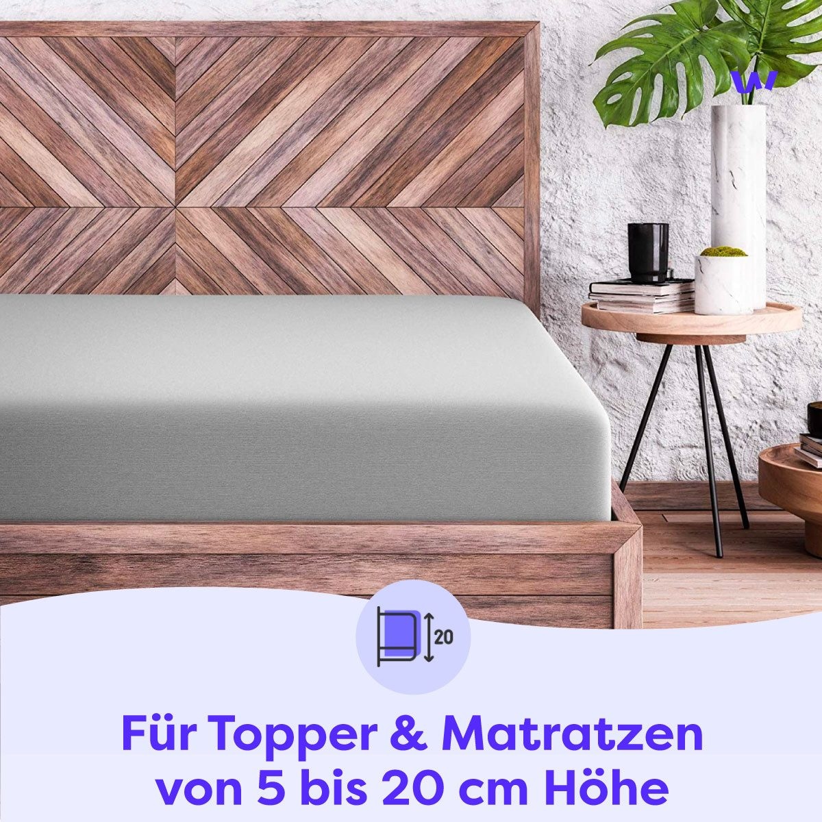 Wolkenfeld Draps de lit »100% Baumwolle - Superweiches Bettlaken für Matratzen von 5 bis 20cm« Rutschfest & Blickdicht - 90x200, 140x200, 160x200, 180x200 200x200