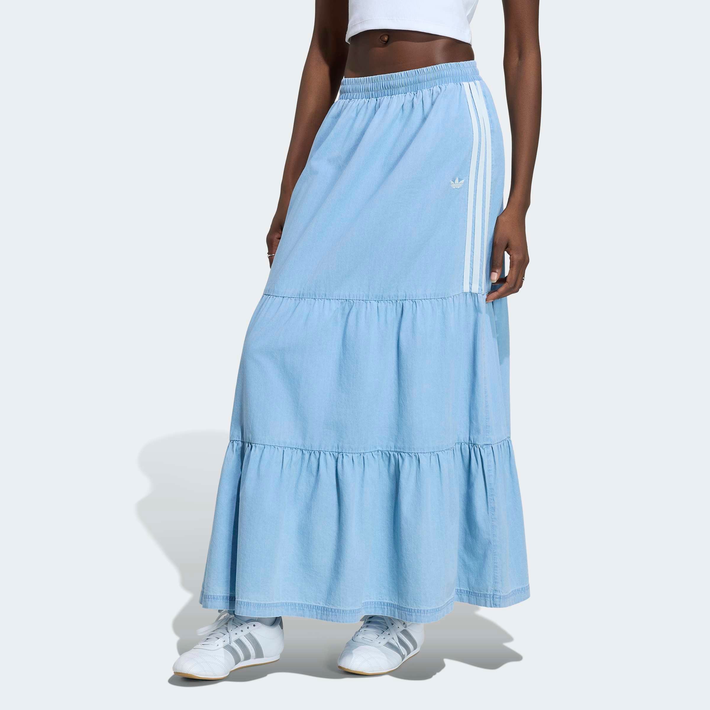 adidas Originals Sweatrock »DENIM SKIRT« lässiger Jeansrock, sportlicher Stil, aus Baumwolle, mit Gummizug