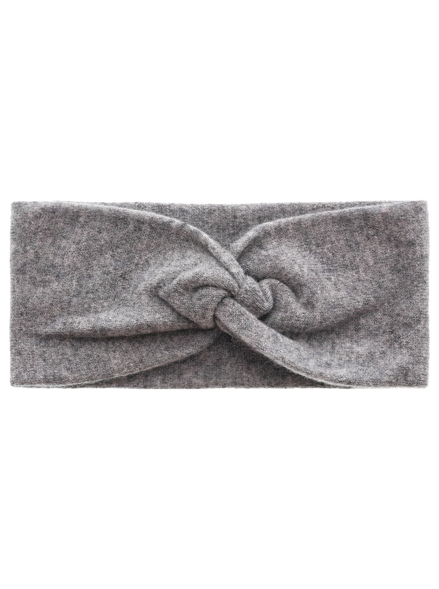 Image of Zwillingsherz Stirnband ""Classic"" Knoten vorn, Cashmere, Feinstrick