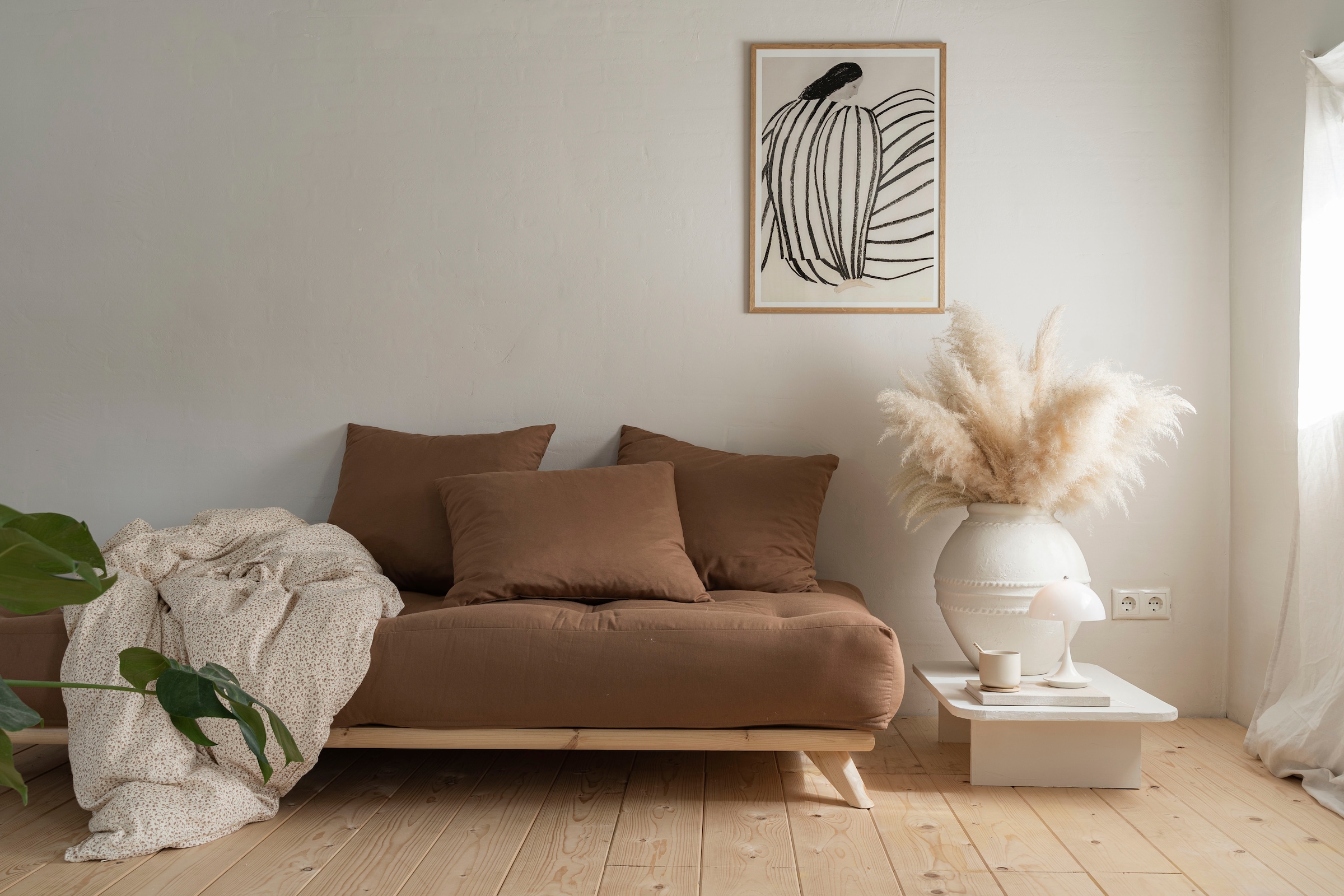 Karup Design Lit de jour »Senza, Sofa, mit Futonmatratze, minimalistisch, massives Kiefernholz« fait main, design scandinave, polyvalent, style épuré