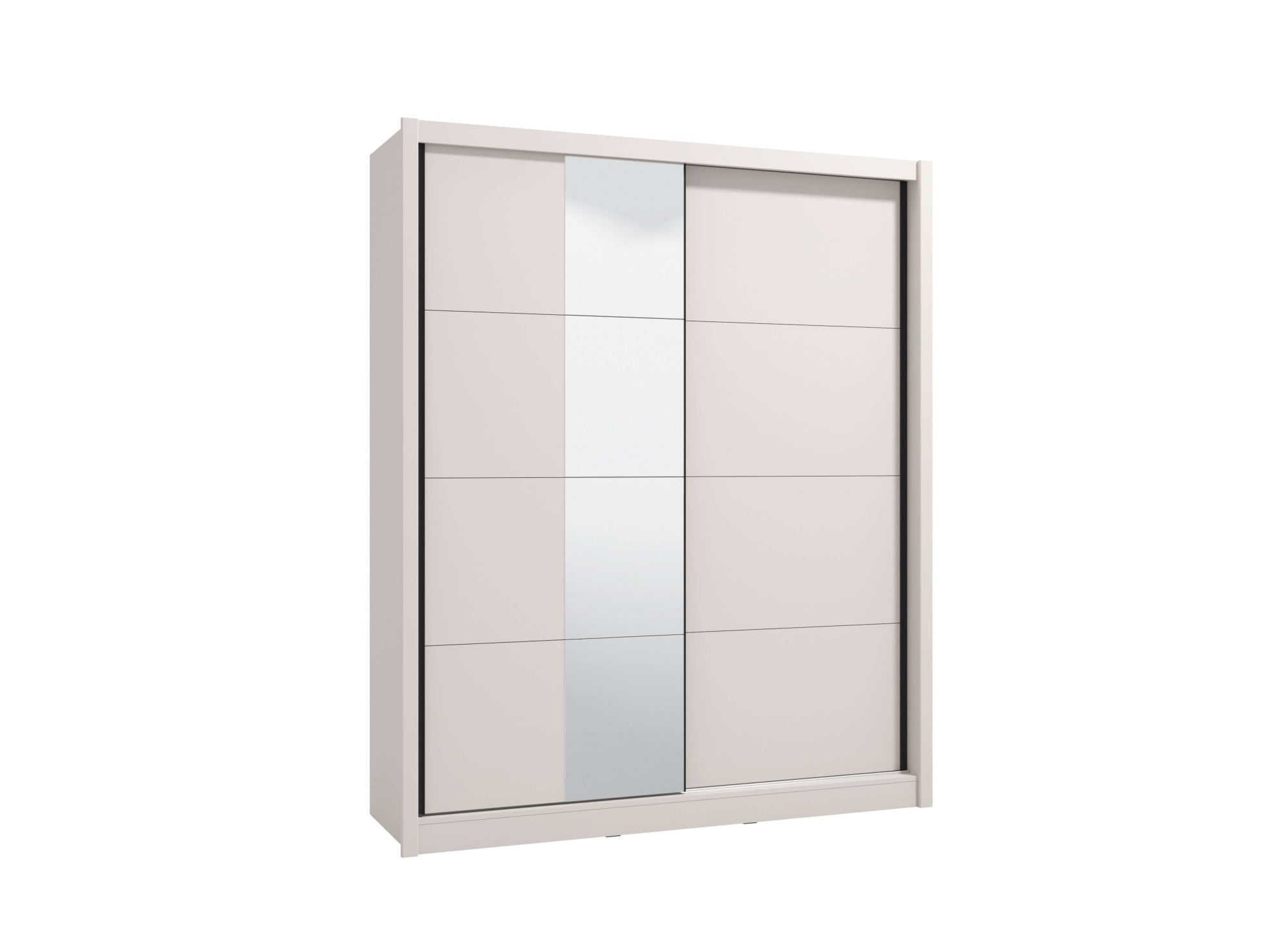 Image of Home affaire Schwebetürenschrank "Albi, Schlafzimmerschrank mit Spiegel in cashmere oder weiss" Kleiderschrank 5 Fächer, 2 Kleiderstangen & Spiegel FSC-zertifiziert