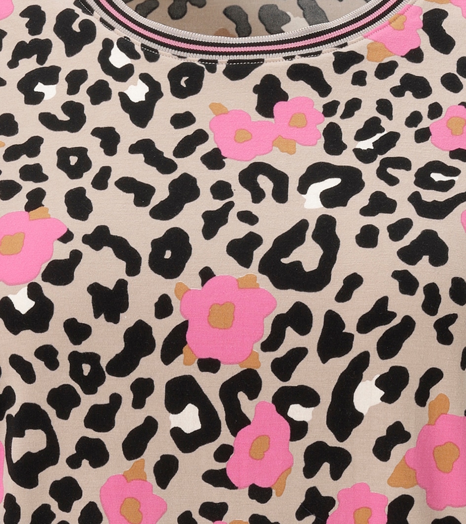 Aniston PLUS Sweatshirt, mit grossflächigem, farbenfrohem Leoblumendruck - NEUE KOLLEKTION