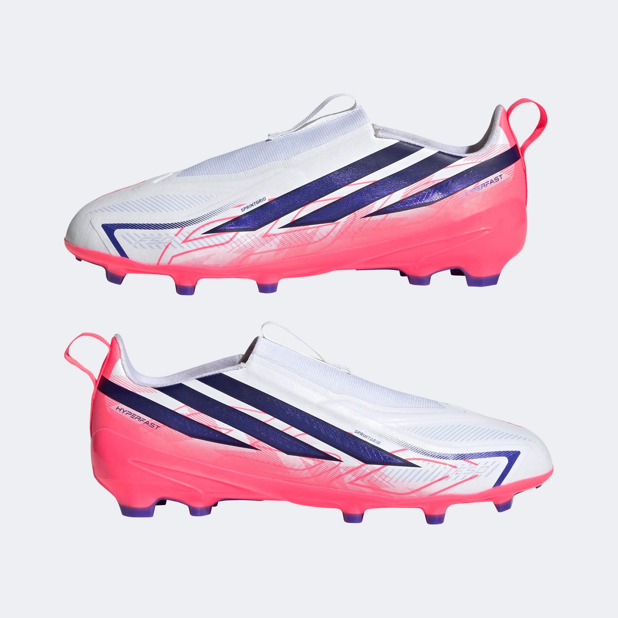 adidas Performance Chaussure de football »F50 HYPERFAST LEAGUE KIDS , FESTE BÖDEN, OHNE SCHNÜRSENKEL«  semelle extérieure pour gazon et sols durs, pour adolescents & enfants