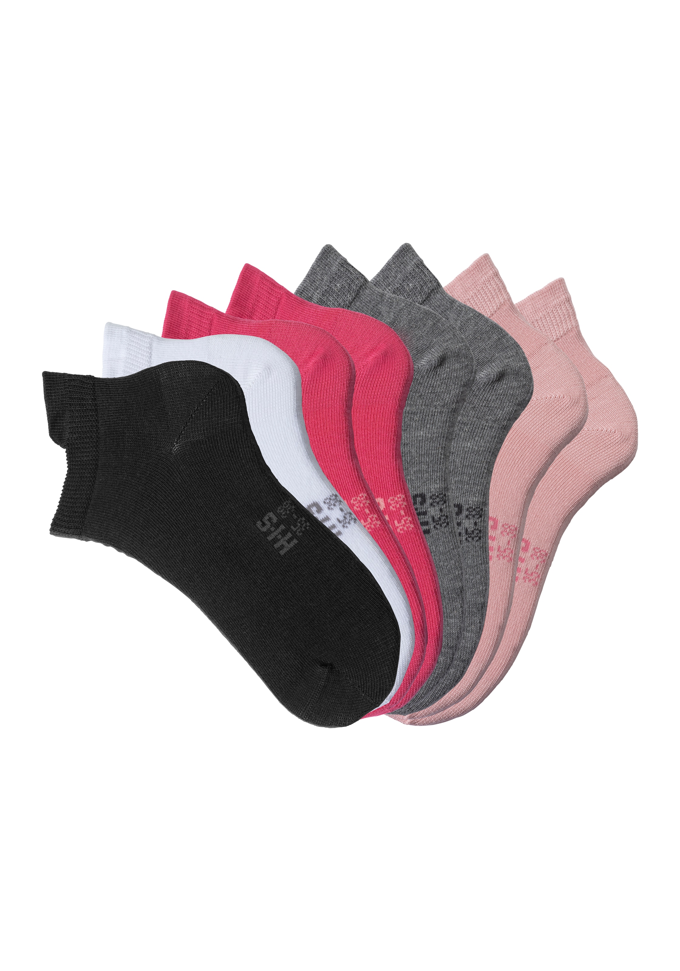 H.I.S Sneakersocken, (Packung, 8 Paar), mit verlängertem Bündchen hinten