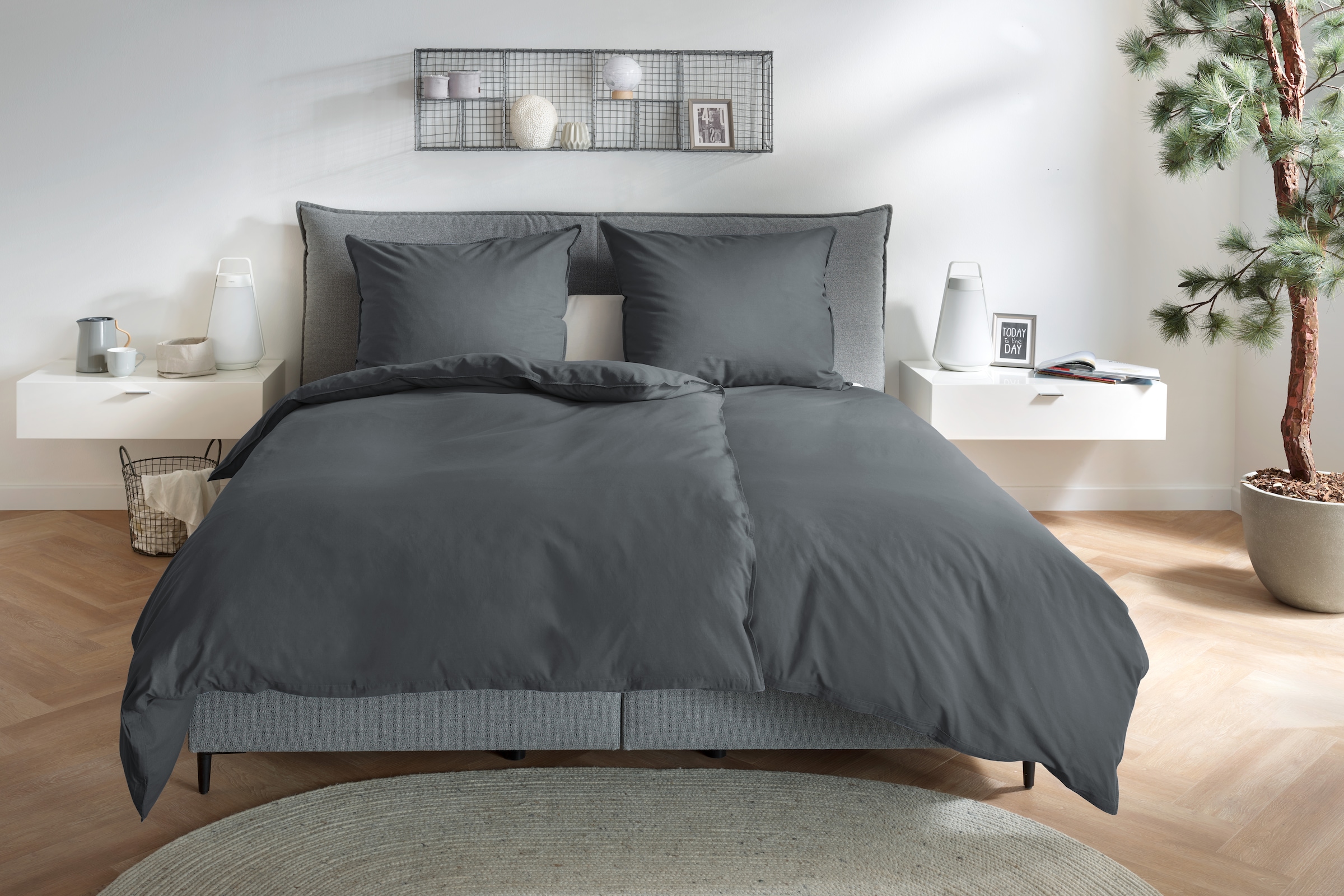 Primera Linge de lit »Stone-Washed in Gr. 135x200, 155x220 oder 200x200 cm« 2 cuis tlg. 100% Baumwolle, Bettwäsche in feinem Knitterlook, weicher Griff