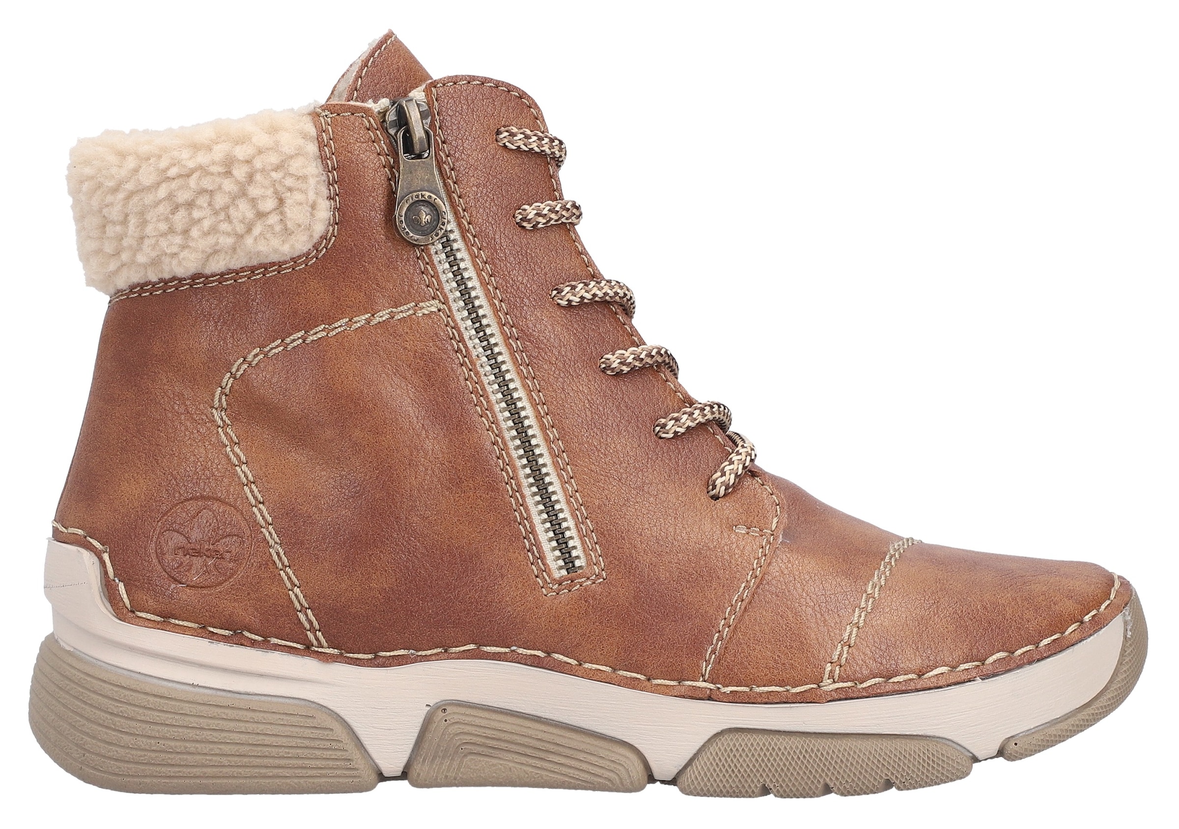 Rieker Winterboots  Schnürboots, Stiefelette, Casual-Boots mit Reissverschluss aussen