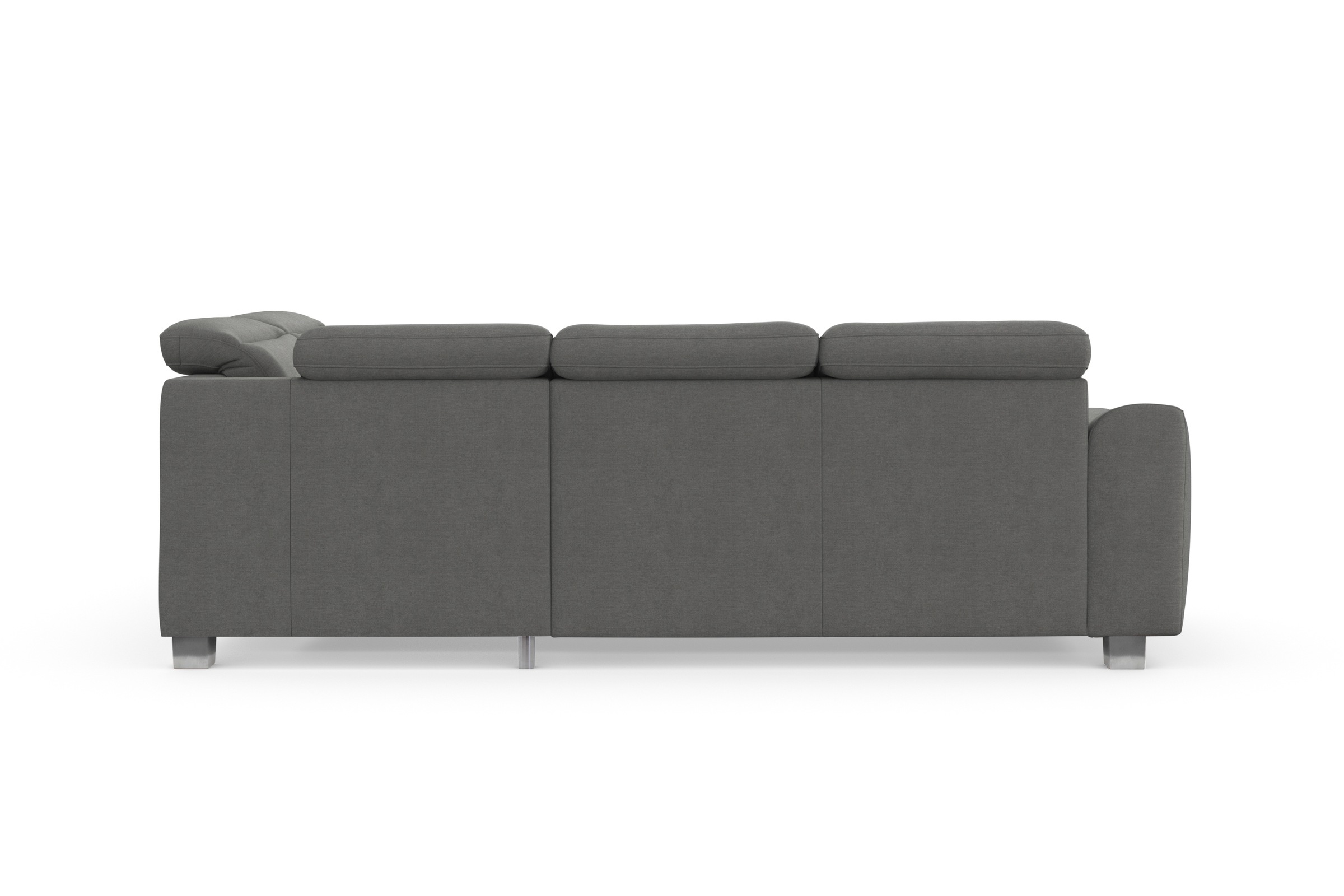 sit&more Ecksofa »Dundee L-Form«, mit Federkern und Edelstahlfüssen, wahlweise mit Kopfteilverstellung