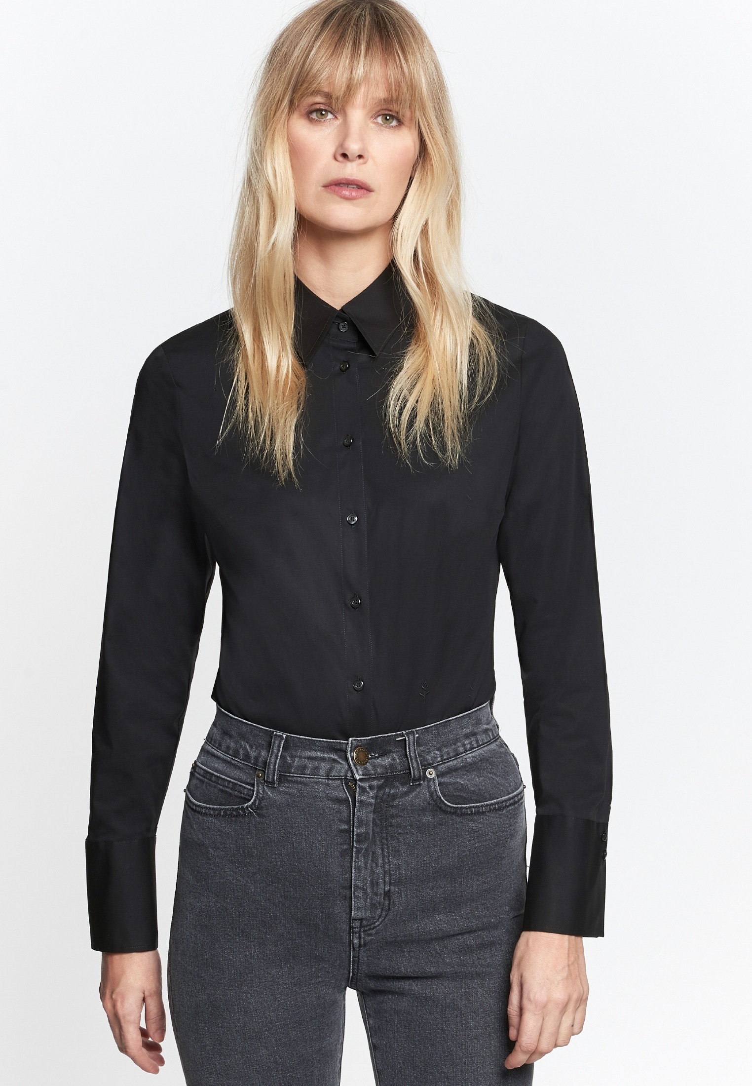 Klassische Bluse »Schwarze Rose«