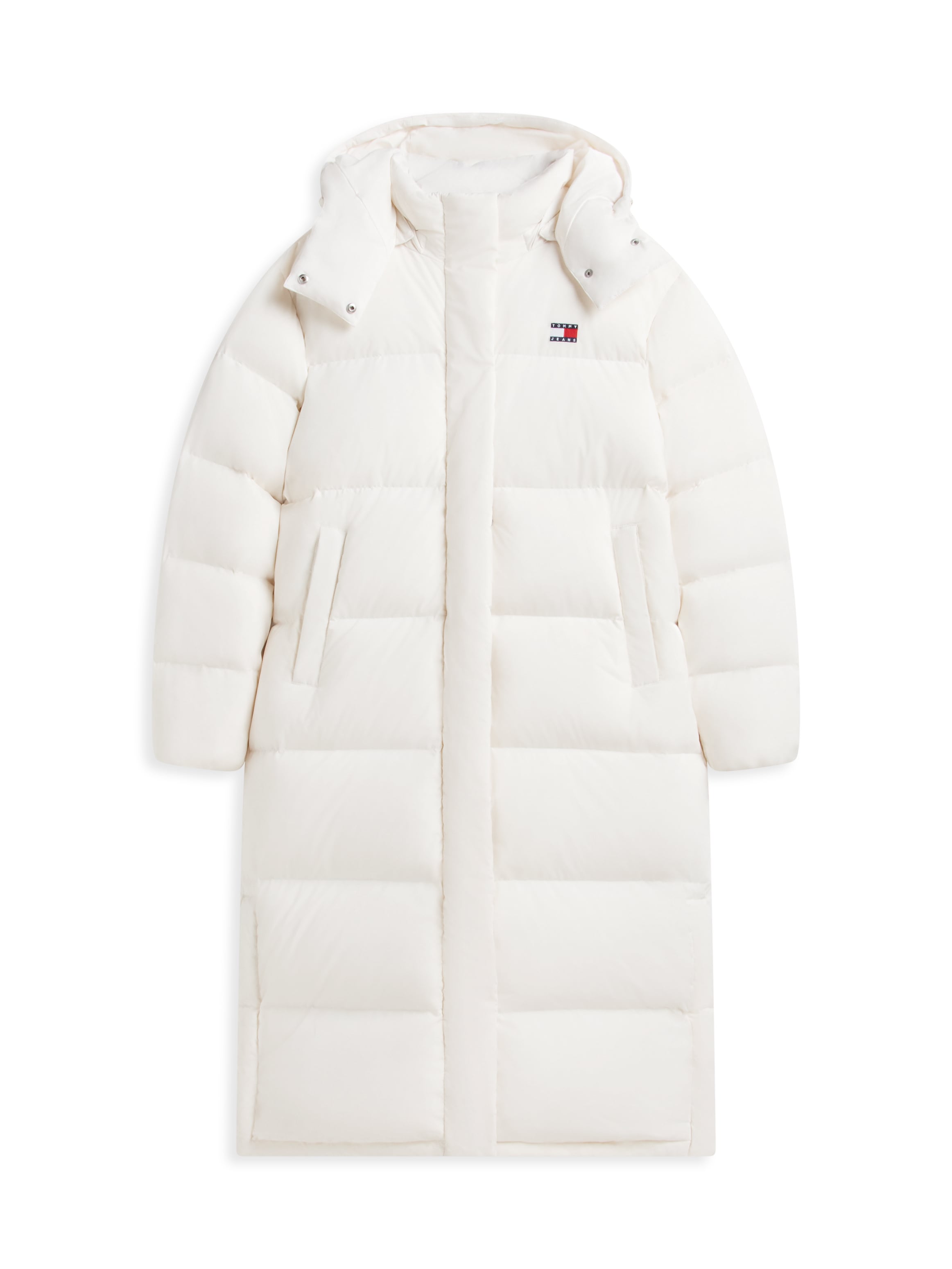 Tommy Jeans Manteau matelassé »TJW ALASKA LONG PUFFER EXT« avec fentes latérales et fermeture à pression