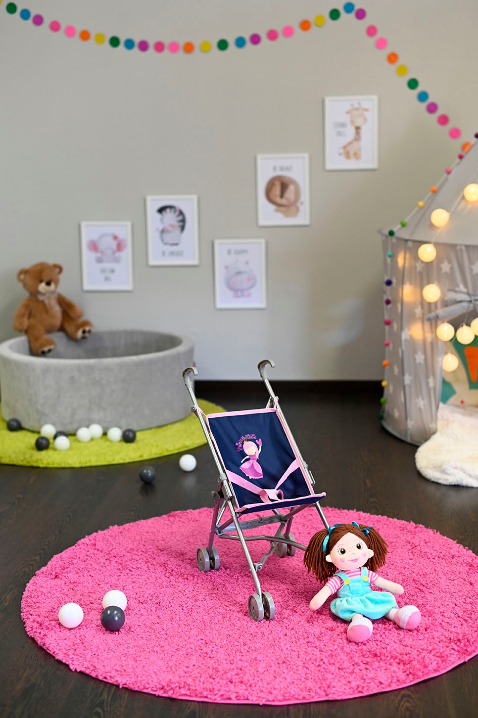 Knorrtoys® Puppenbuggy »Sim - princess blue«