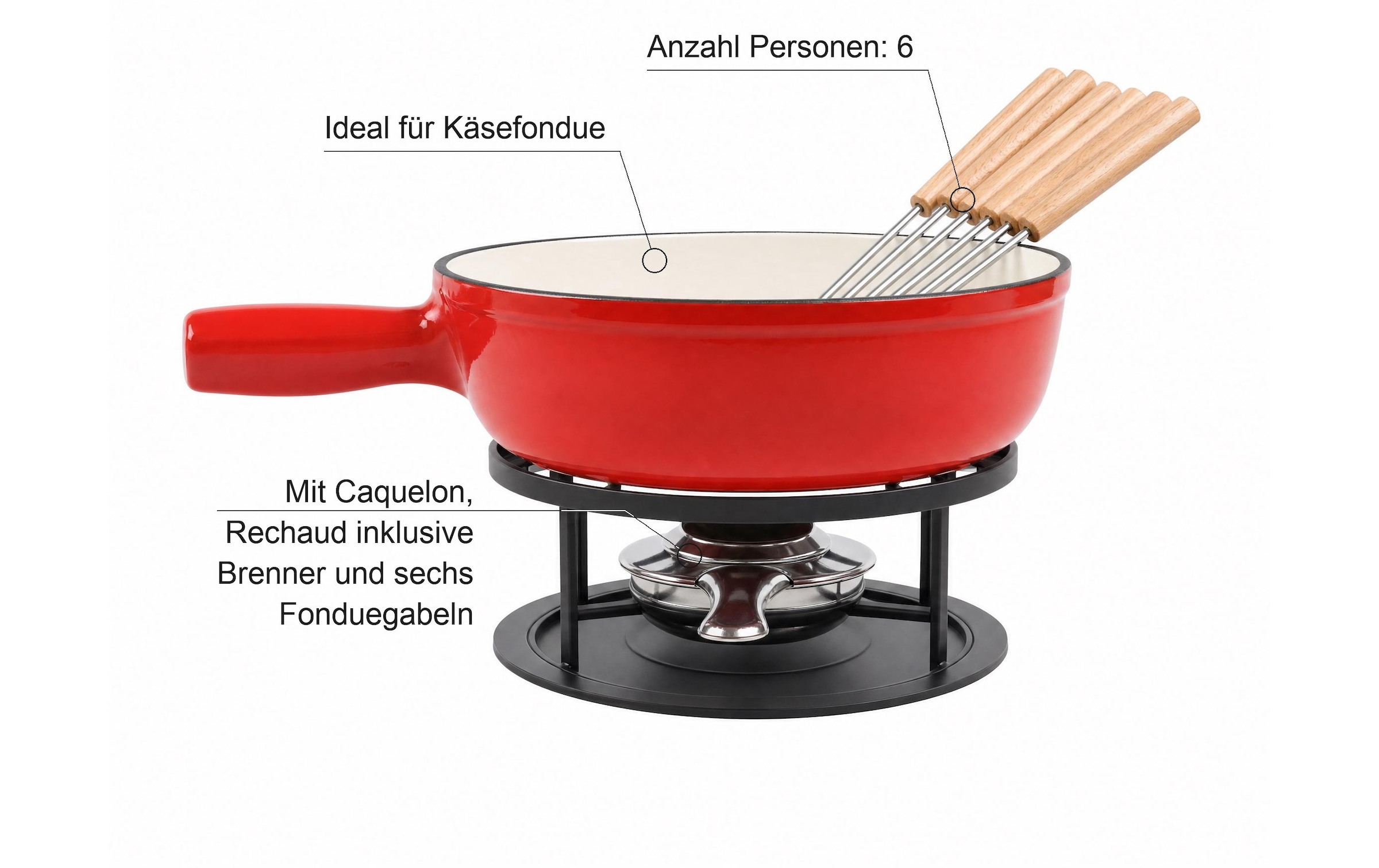 Cocon Fondue »COCON Käsefondue-Set 6 Personen«
