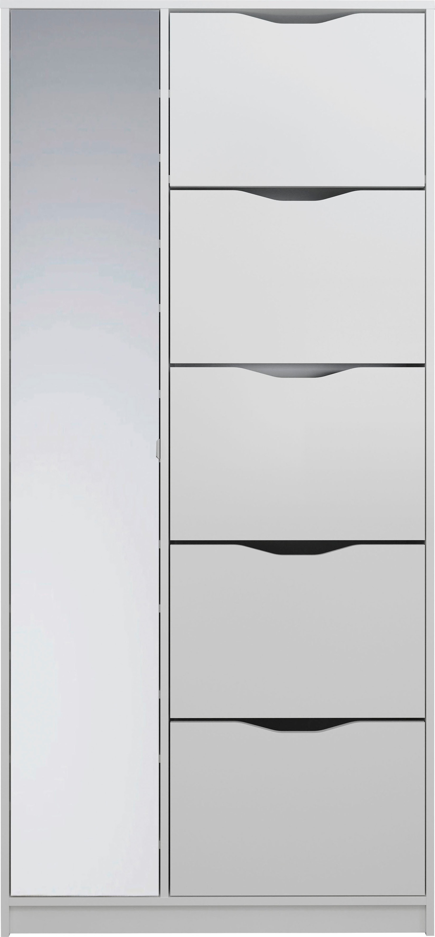 Image of trendteam Schuhschrank »Basix«, mit Spiegel und 4 Schuhklappen bei Ackermann Versand Schweiz