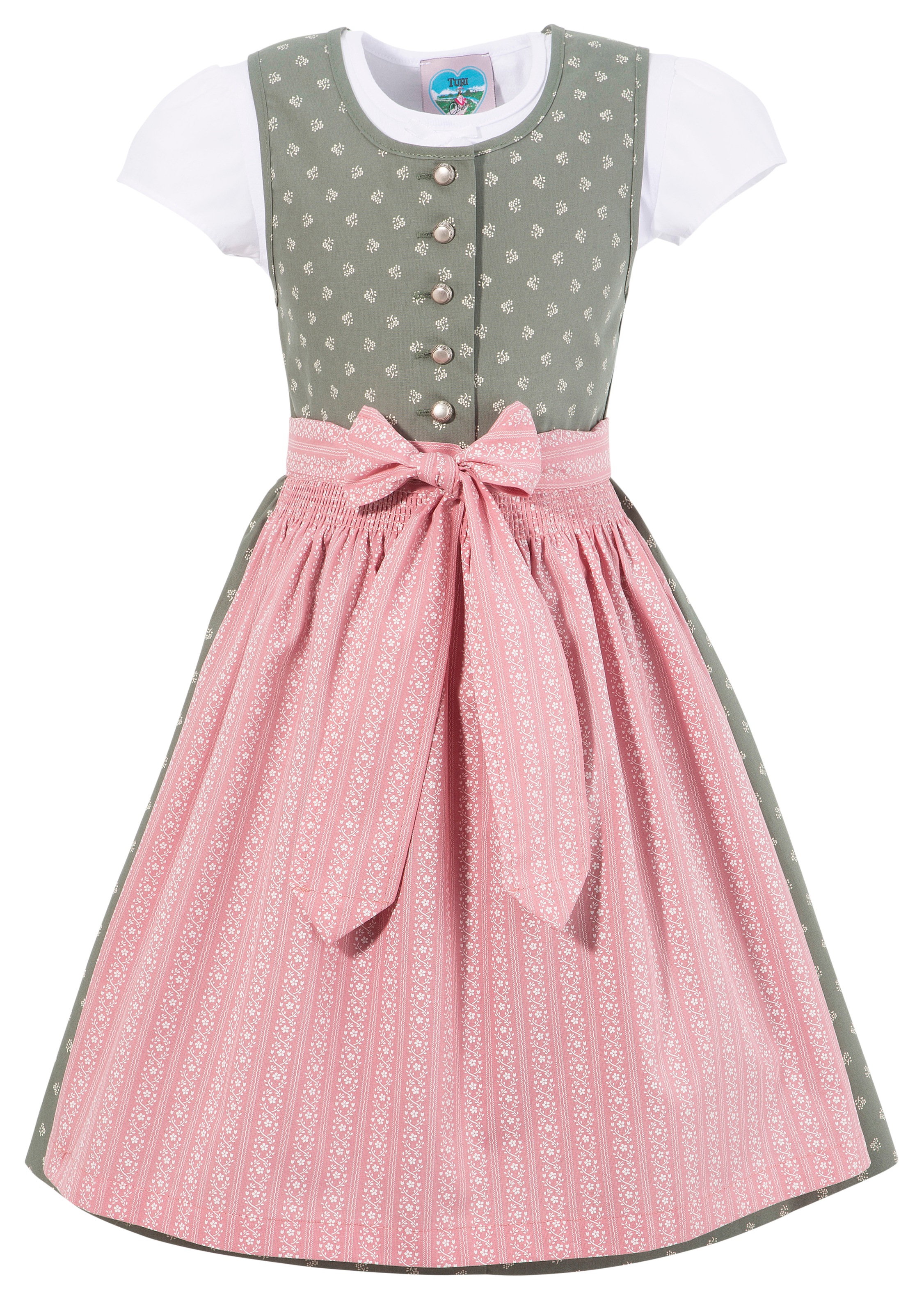 Turi Landhaus Dirndl 3tlg. Kinder mit süssem Blumenprint