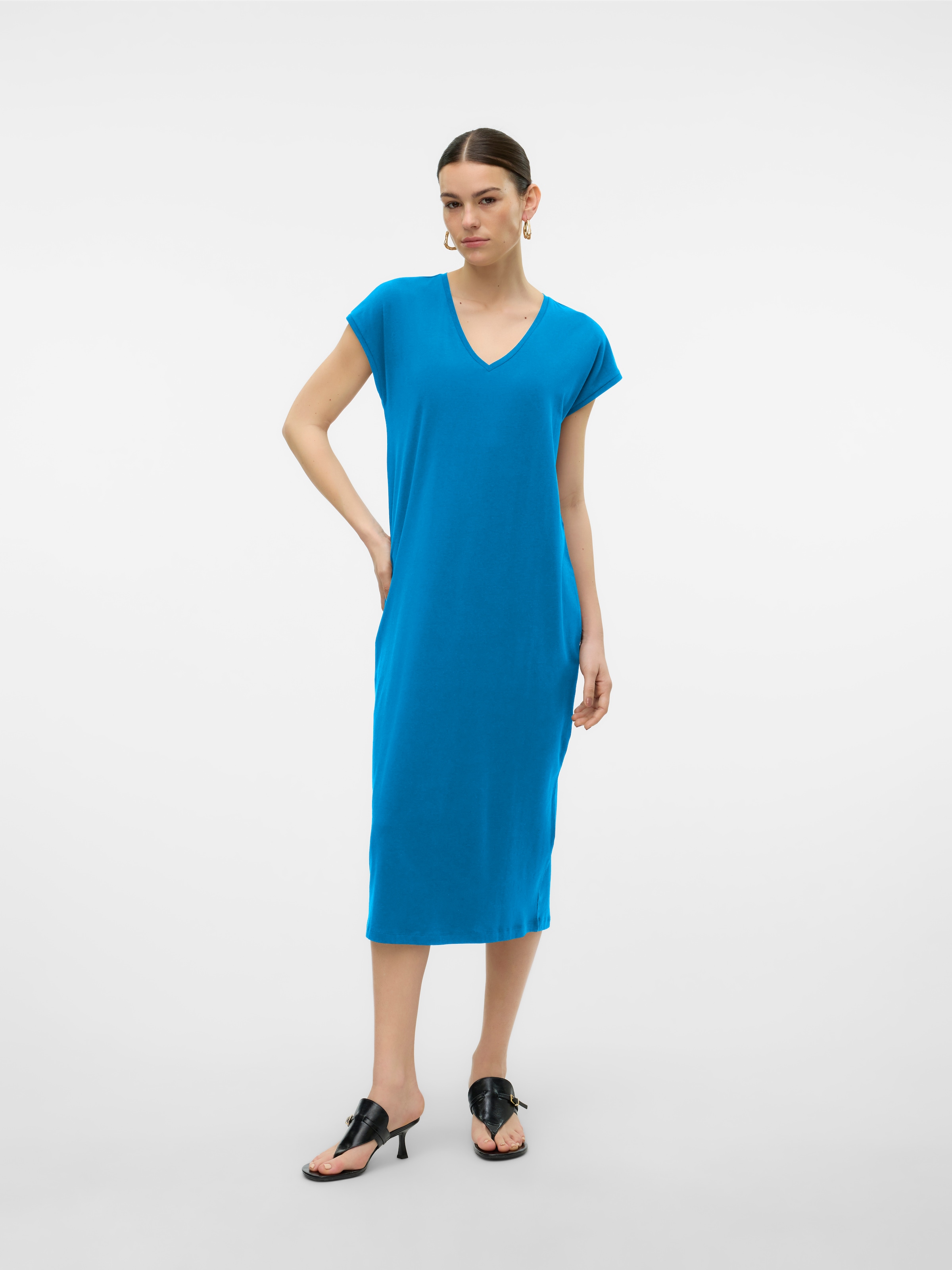 Vero Moda Midikleid »VMBARBARA SS CALF DRESS JRS SPE GA«