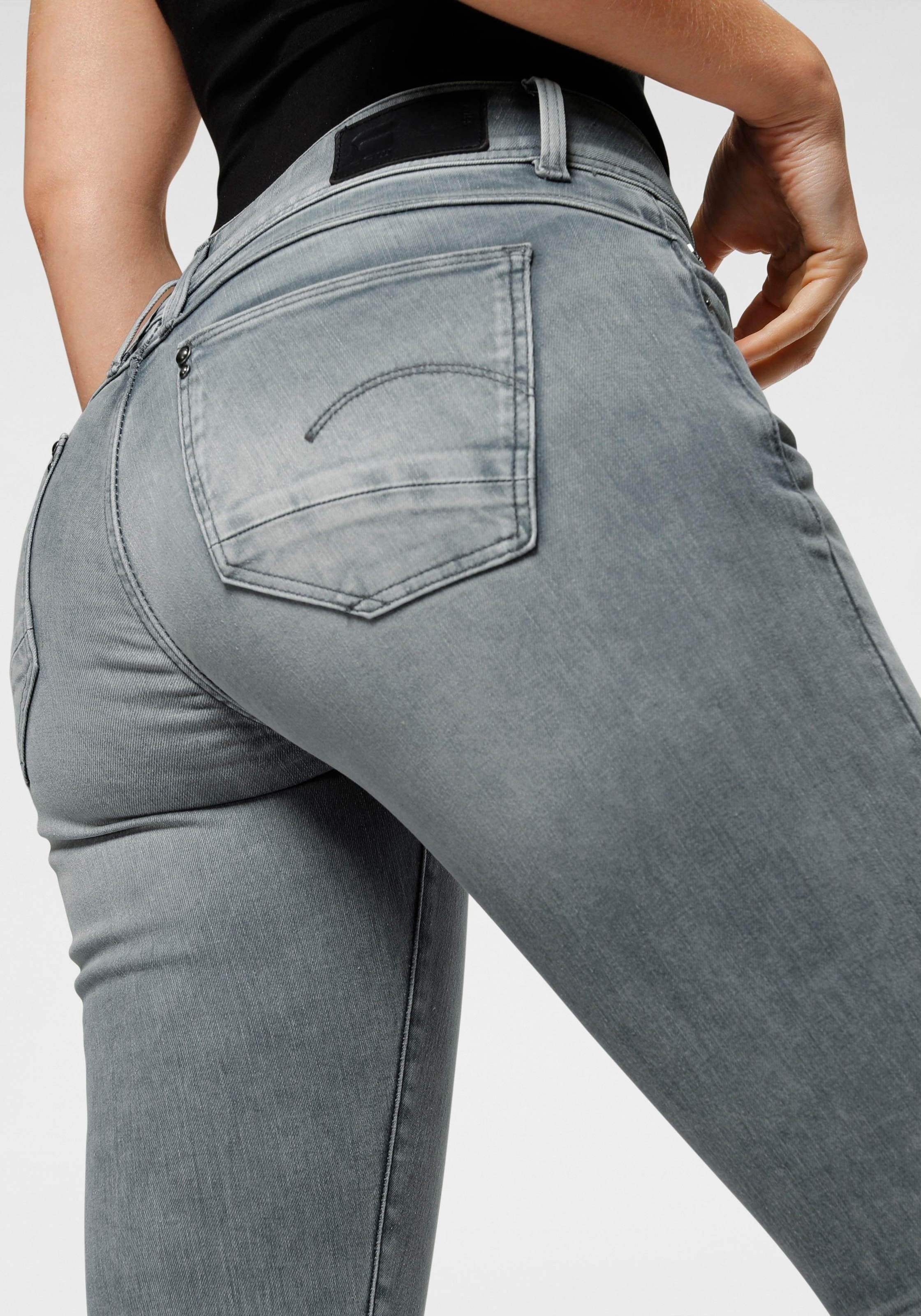 Elasthan-Anteil kaufen mit »Mid ♕ Skinny«, G-Star RAW Skinny-fit-Jeans versandkostenfrei Waist