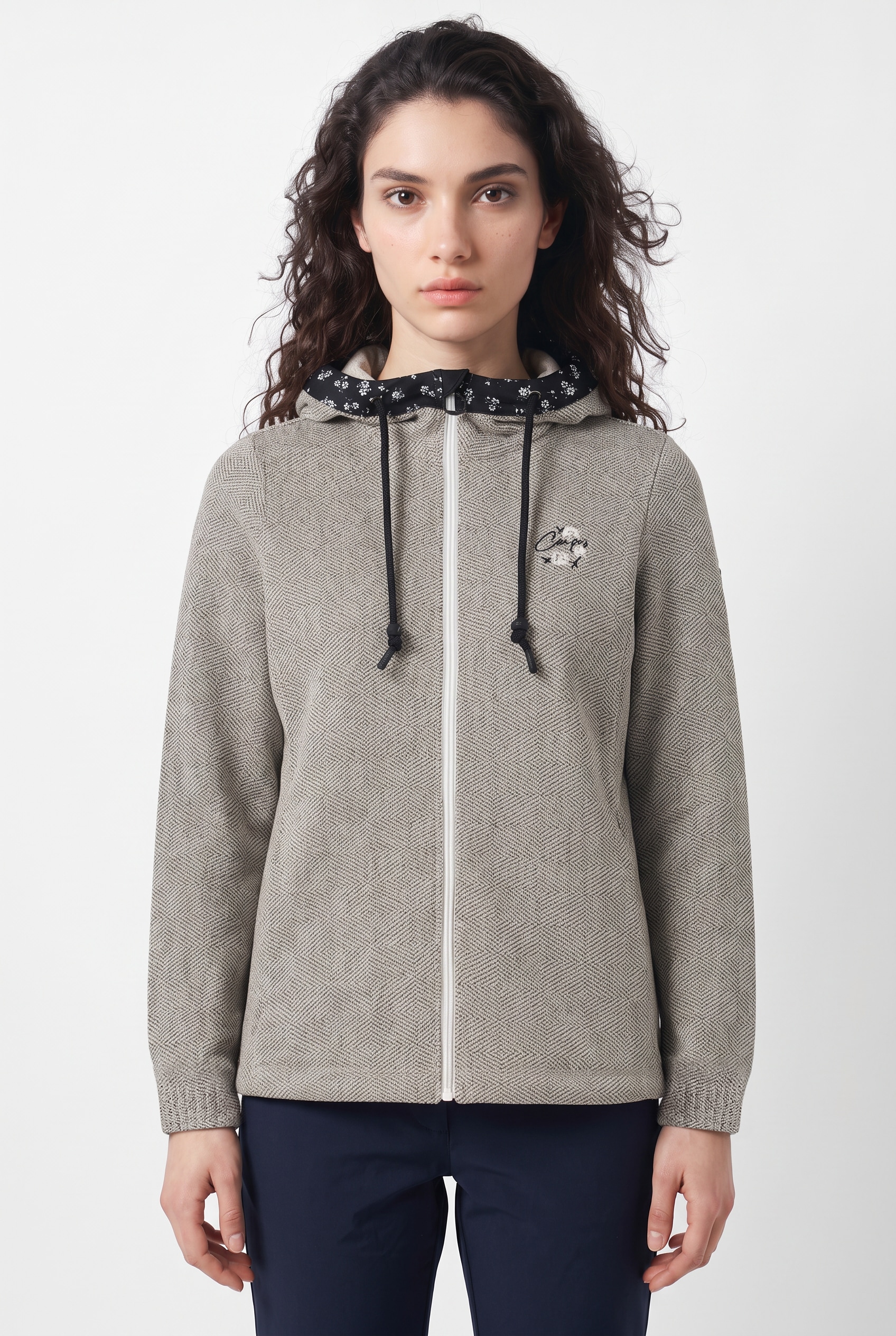 Image of CMP Strickfleecejacke mit fester Kapuze, atmungsaktiv, aus Polyester