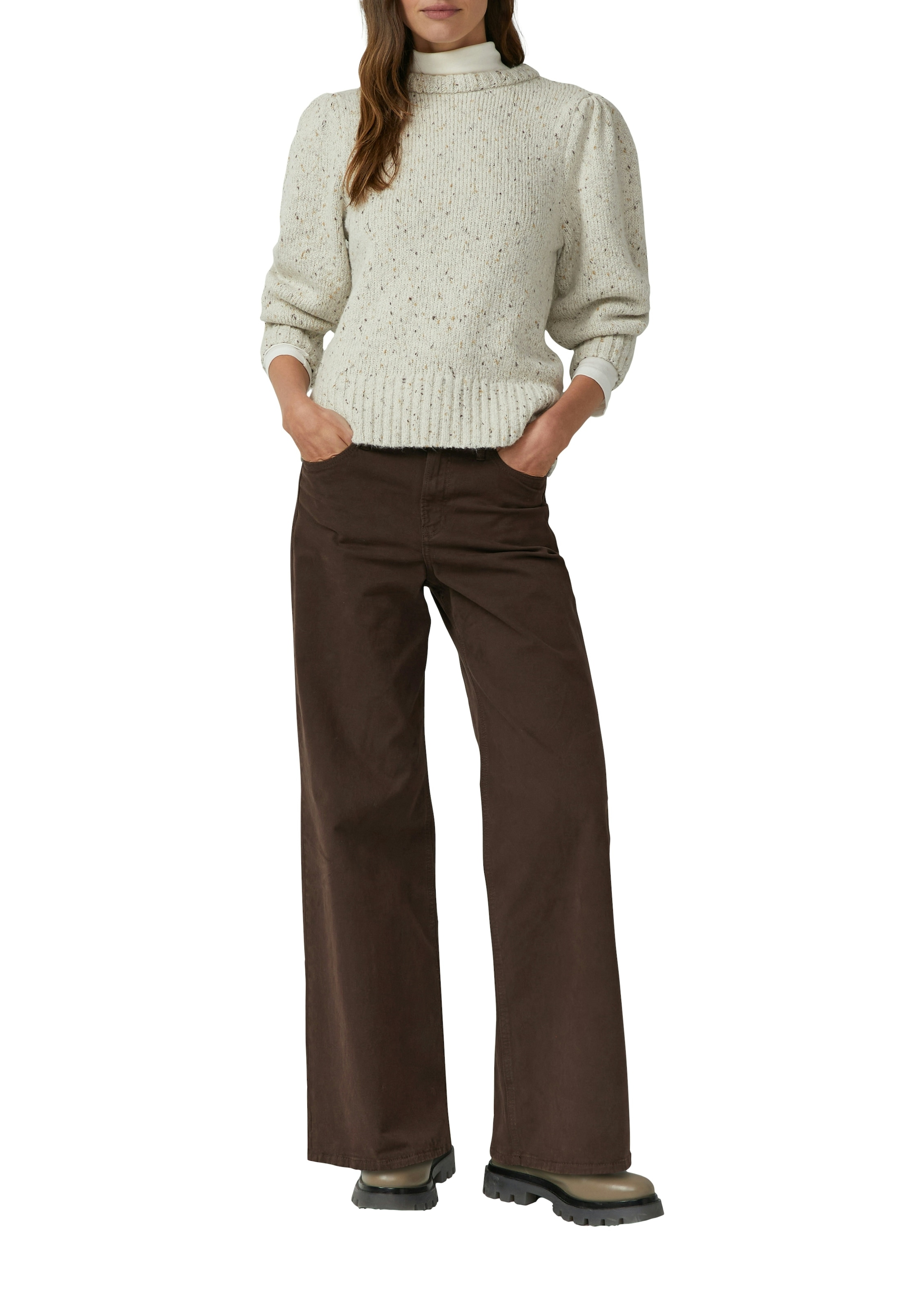 s.Oliver Pull en tricot avec manches bouffantes