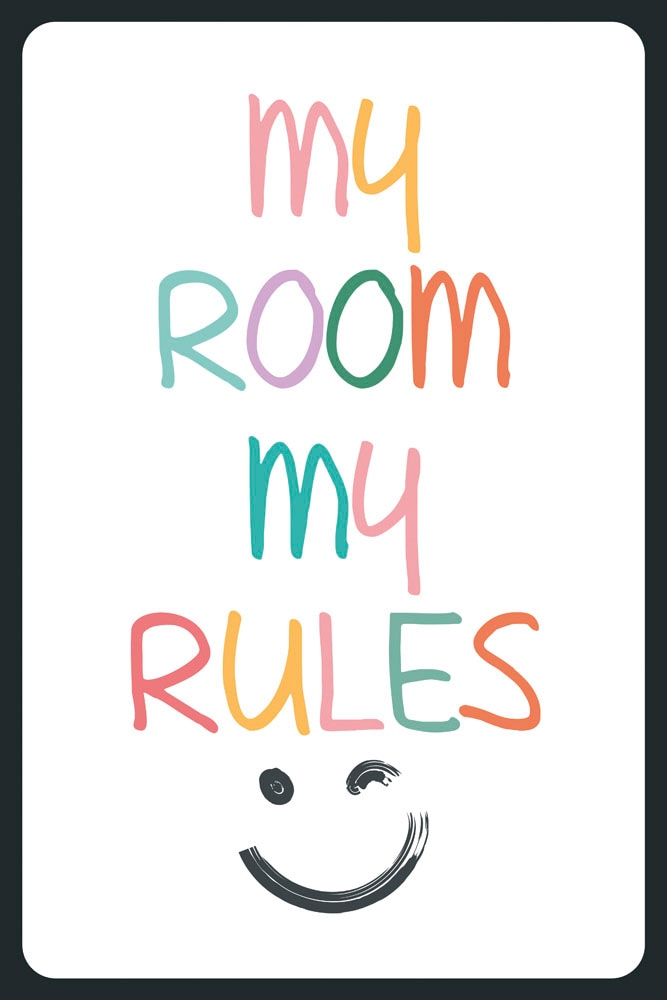 Image of queence Metallbild "My Rules" Sprüche 1 Stk. tlg.