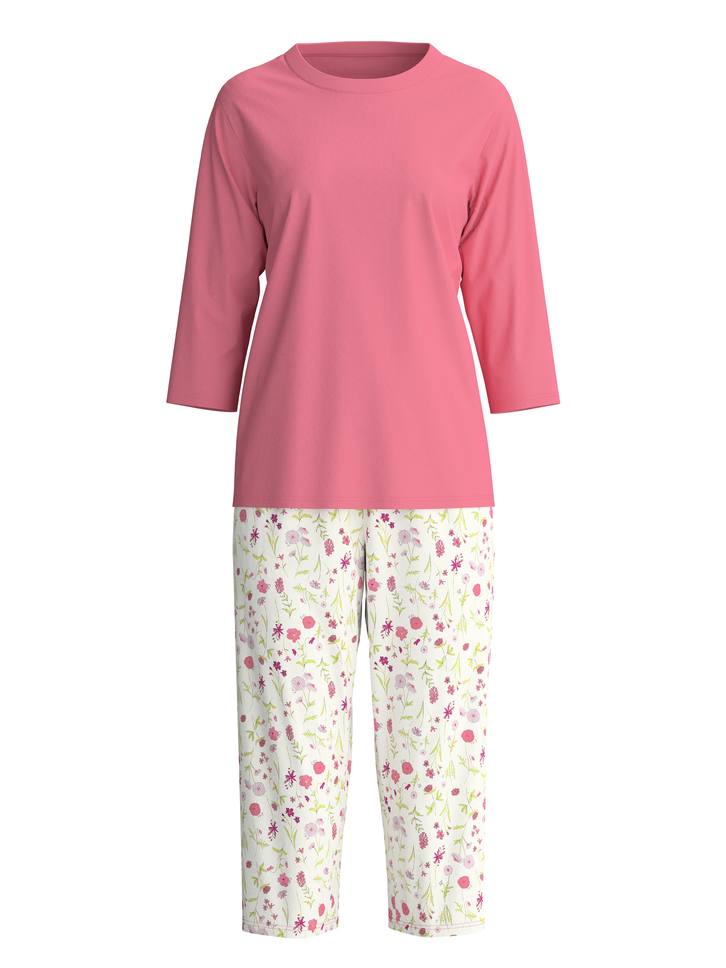 CALIDA Pyjama capri 2 respirant et régulateur de climatisation, col rond
