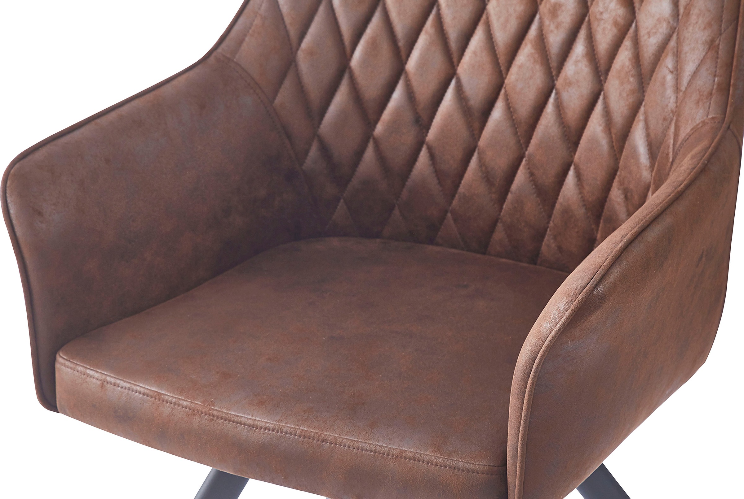 Kayoom Polsterstuhl »Stuhl Amber 225, Eleganter Stuhl mit Steppung«, 1 St., Eleganter Stuhl mit Steppung, moderne Eisen-Füsse
