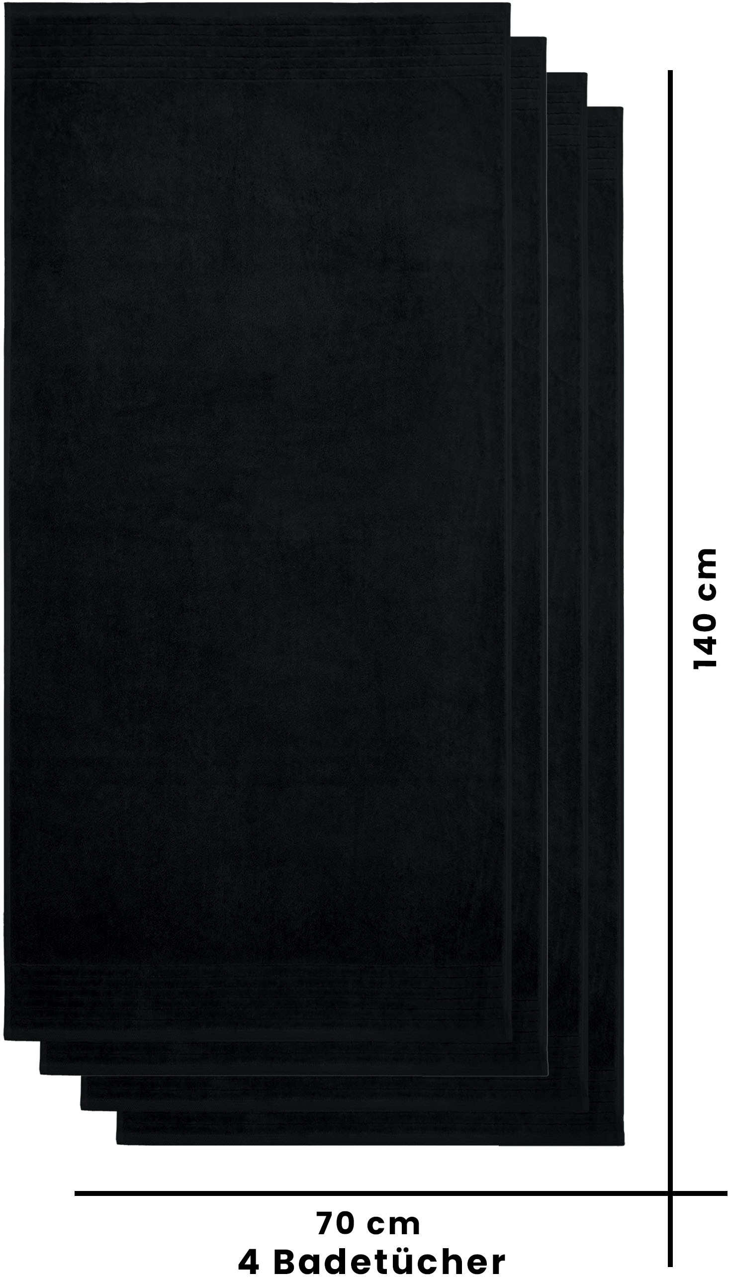 my home Duschtücher »Sanremo Premium, Premium Handtücher, 600 gr/m², 70x140cm« mit Bordüre, flauschig und weich, dicke Qualität, 5 Jahre Garantie