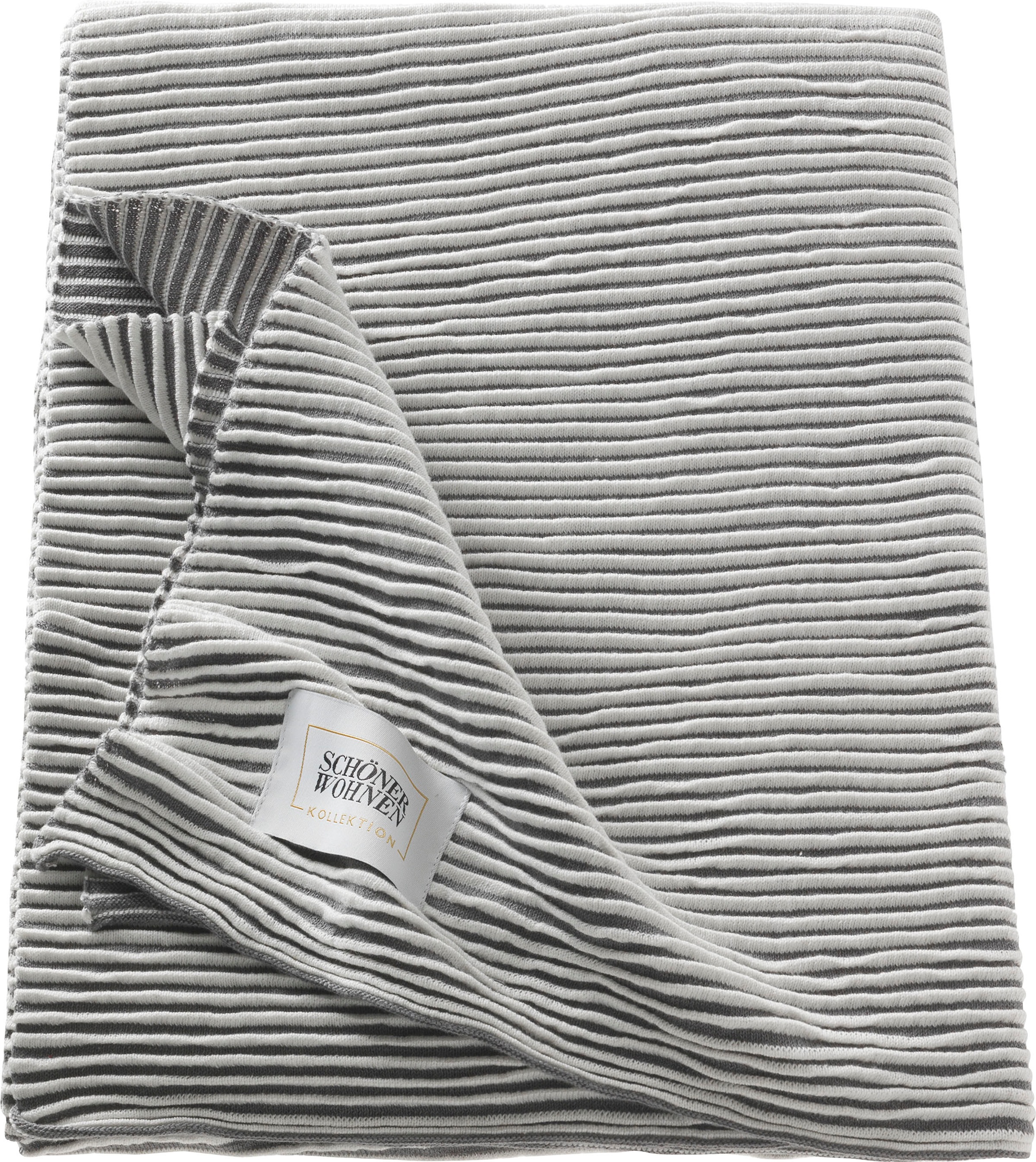 Image of SCHÖNER WOHNEN-Kollektion Wohndecke »Liv«, mit Biesenoptik, Kuscheldecke bei Ackermann Versand Schweiz