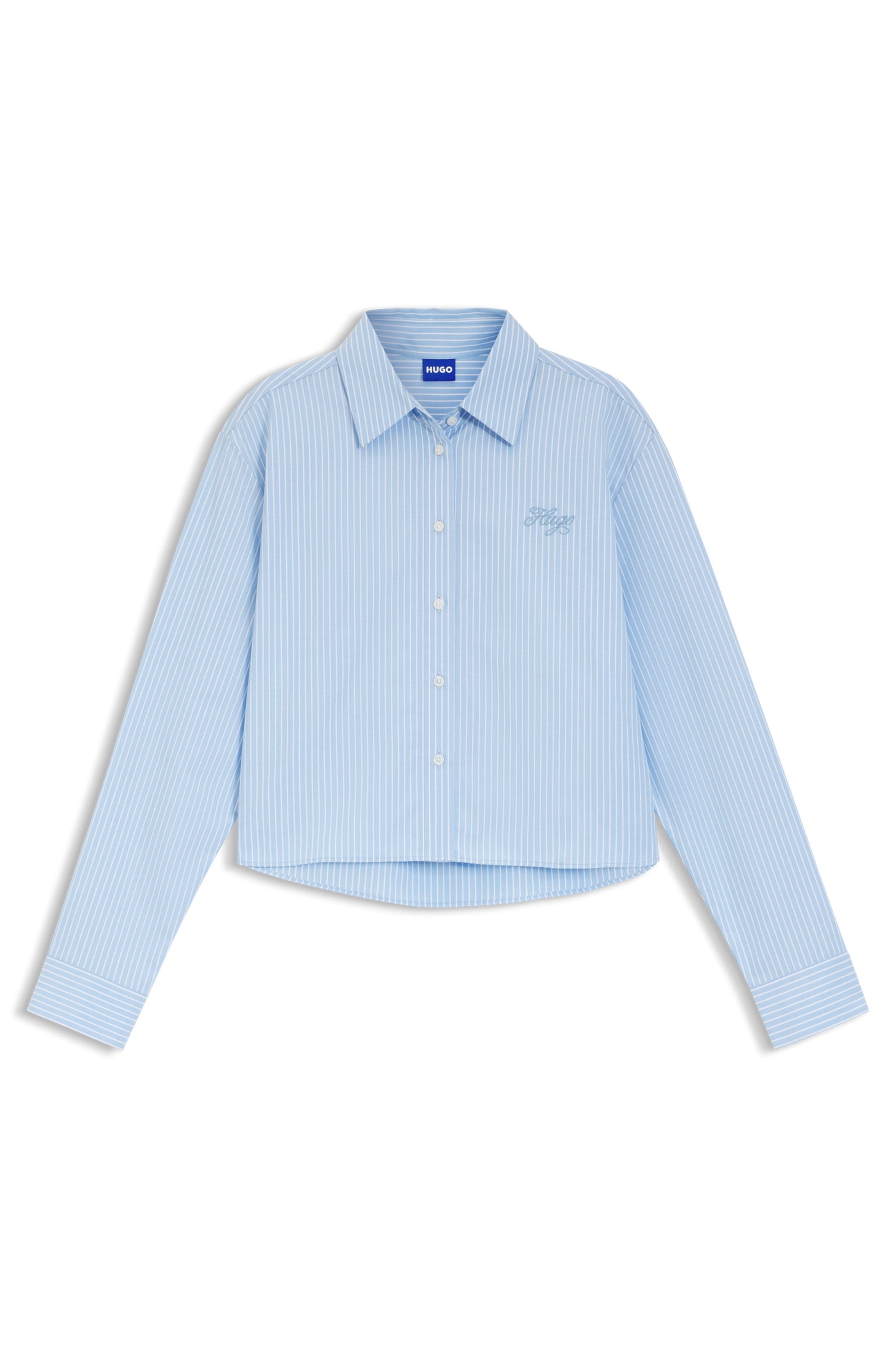 HUGO Blouse chemise »Epic« en popeline de coton, coupe décontractée