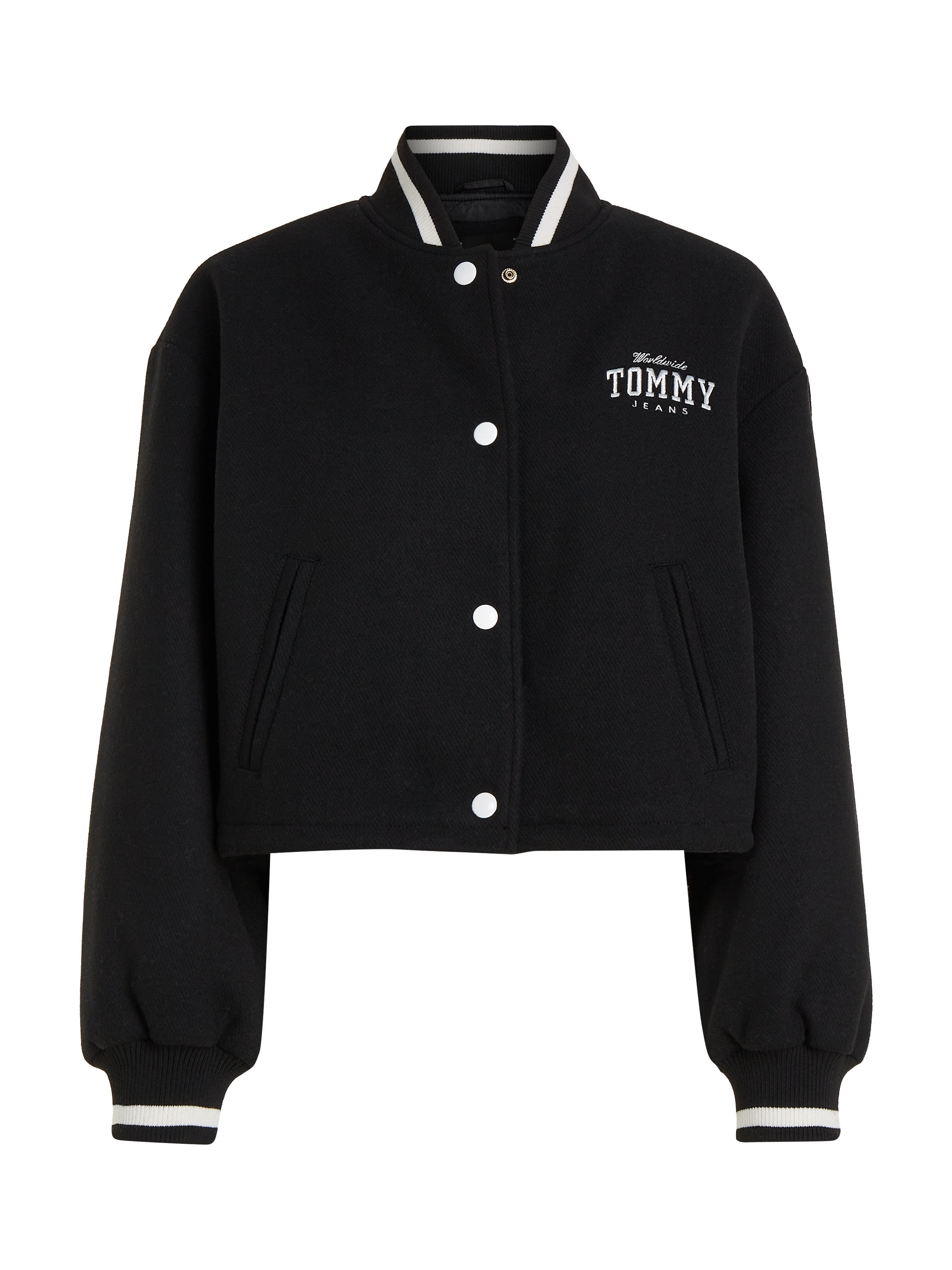 Tommy Jeans Bomberjacke »TJW CRP WOOL VARSITY BOMBER«, mit Logoschriftzug