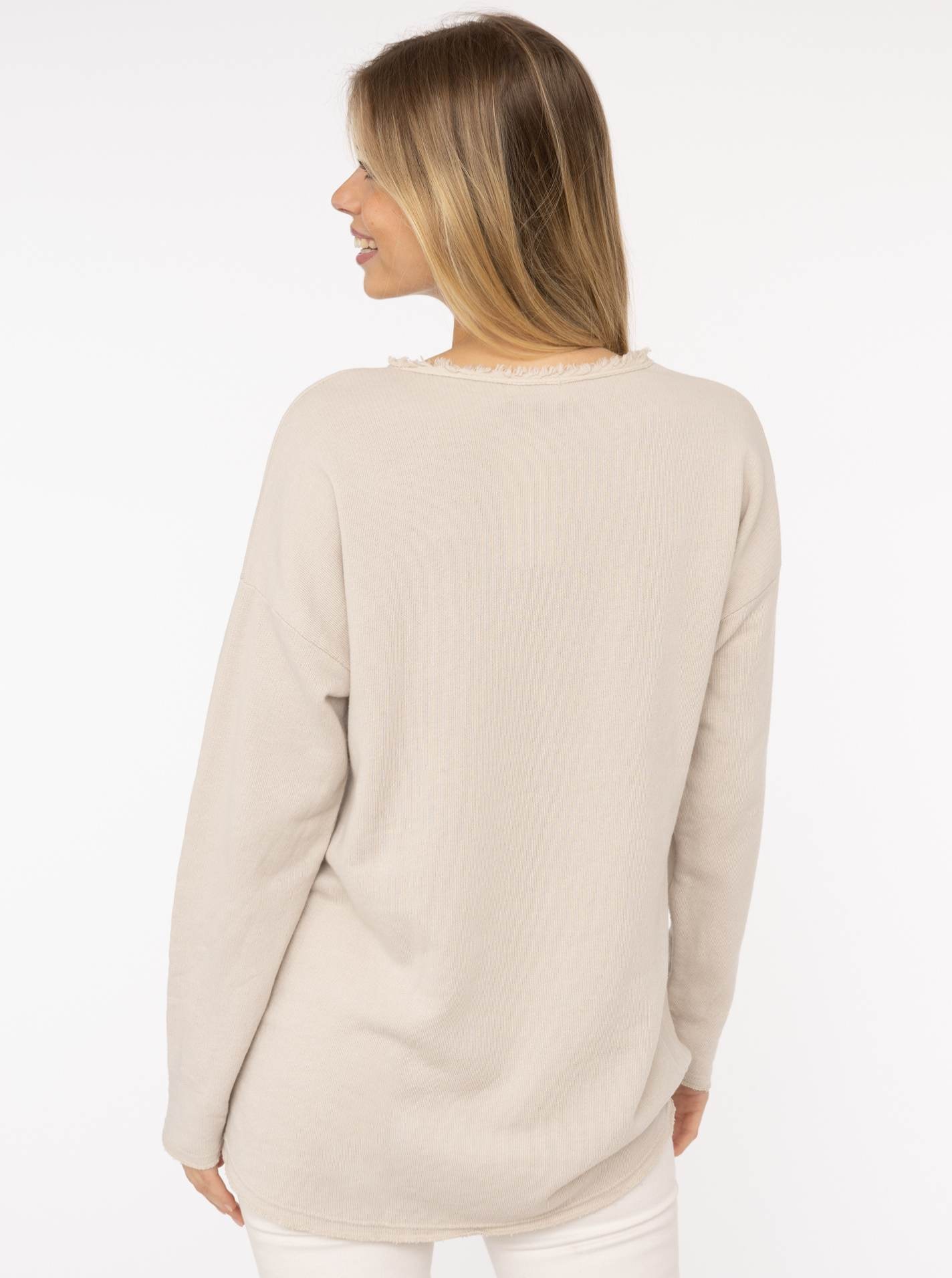 Zwillingsherz Sweater »"Sea Sand Sun"«, Mit grosser Flock-Aufschrift in auffälliger Farbe