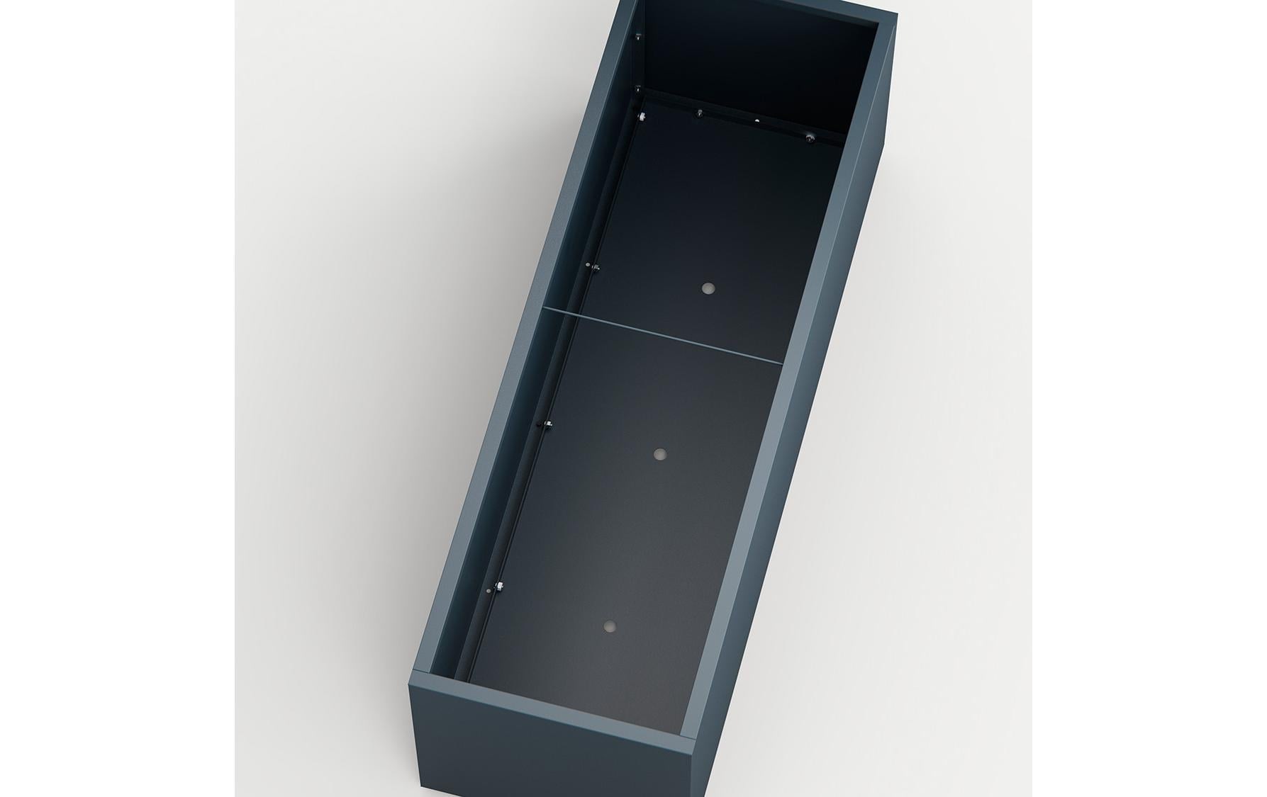 Herstera Garden Bac à plantes aus Stahl, 150x50x50 cm, anthrazit