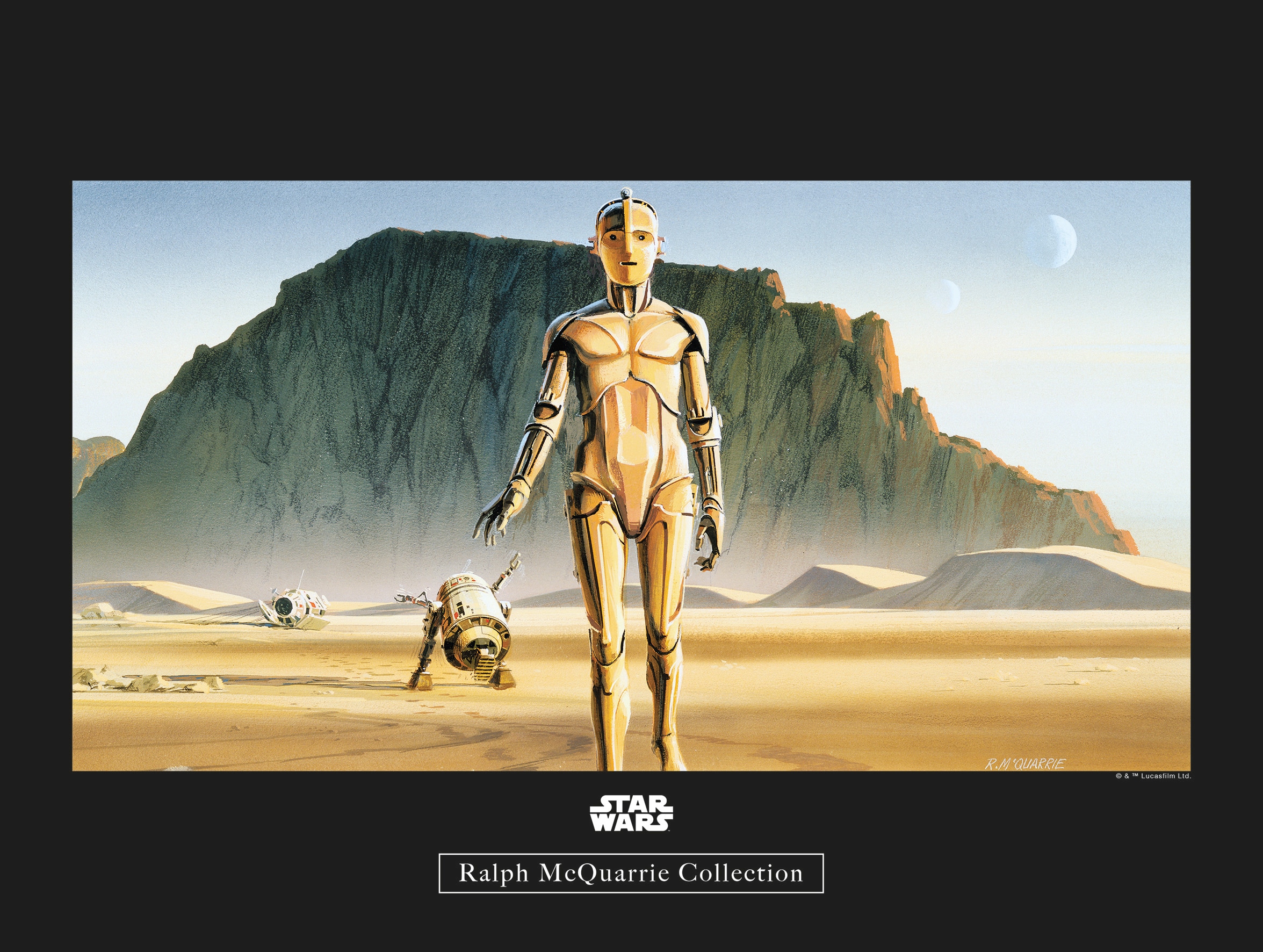 Image of Komar Bild "Star Wars Classic RMQ Droids" Star Wars 1 Stk. tlg. Wandbild zur Dekoration im Kinderzimmer - ohne Rahmen