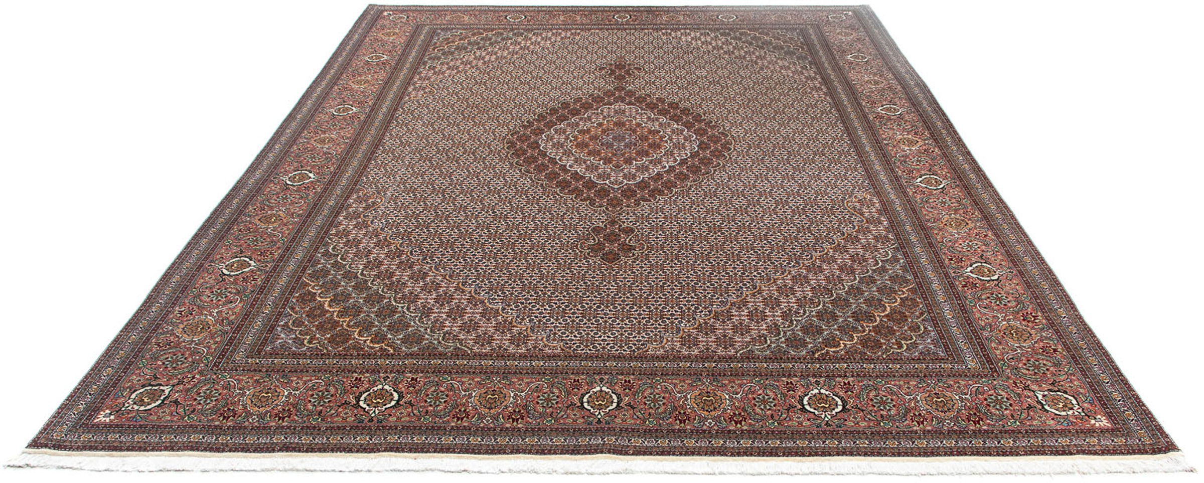 Image of morgenland Orientteppich »Perser - Täbriz - 341 x 251 cm - dunkelbraun«, rechteckig, 10 mm Höhe, Wohnzimmer, Handgeknüpft, Einzelstück mit Zertifikat bei Ackermann Versand Schweiz