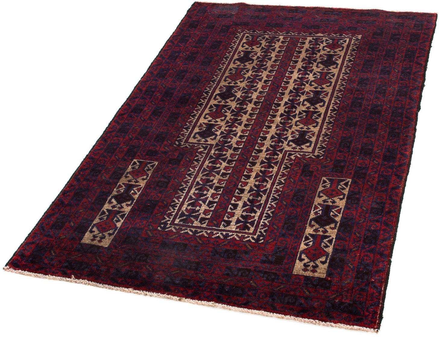 Image of morgenland Orientteppich »Belutsch - 136 x 84 cm - dunkelrot«, rechteckig, 8 mm Höhe, Wohnzimmer, Handgeknüpft, Einzelstück mit Zertifikat bei Ackermann Versand Schweiz